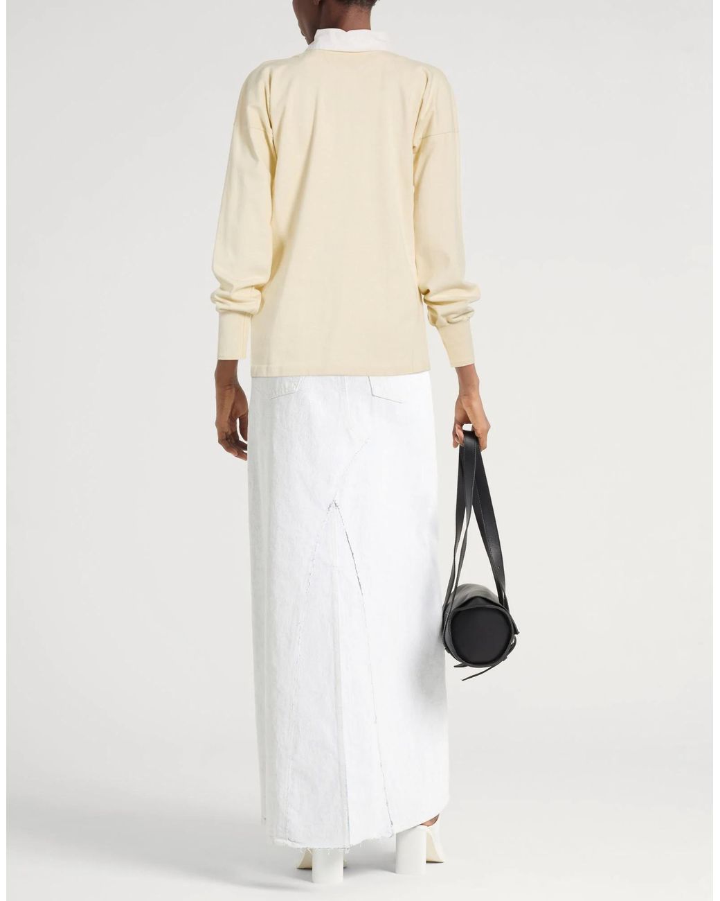Maison Margiela Natural Plain Colour Polo Shirt