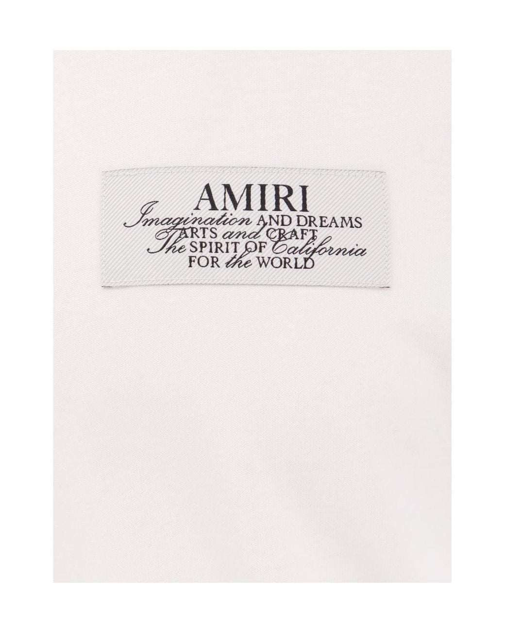 Amiri White Logo Printed Crewneck T-Shirt for men