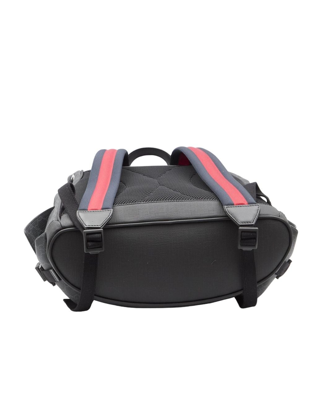 Gucci Black Gg Monogrammed Buckle Detailed Large Backpack for men