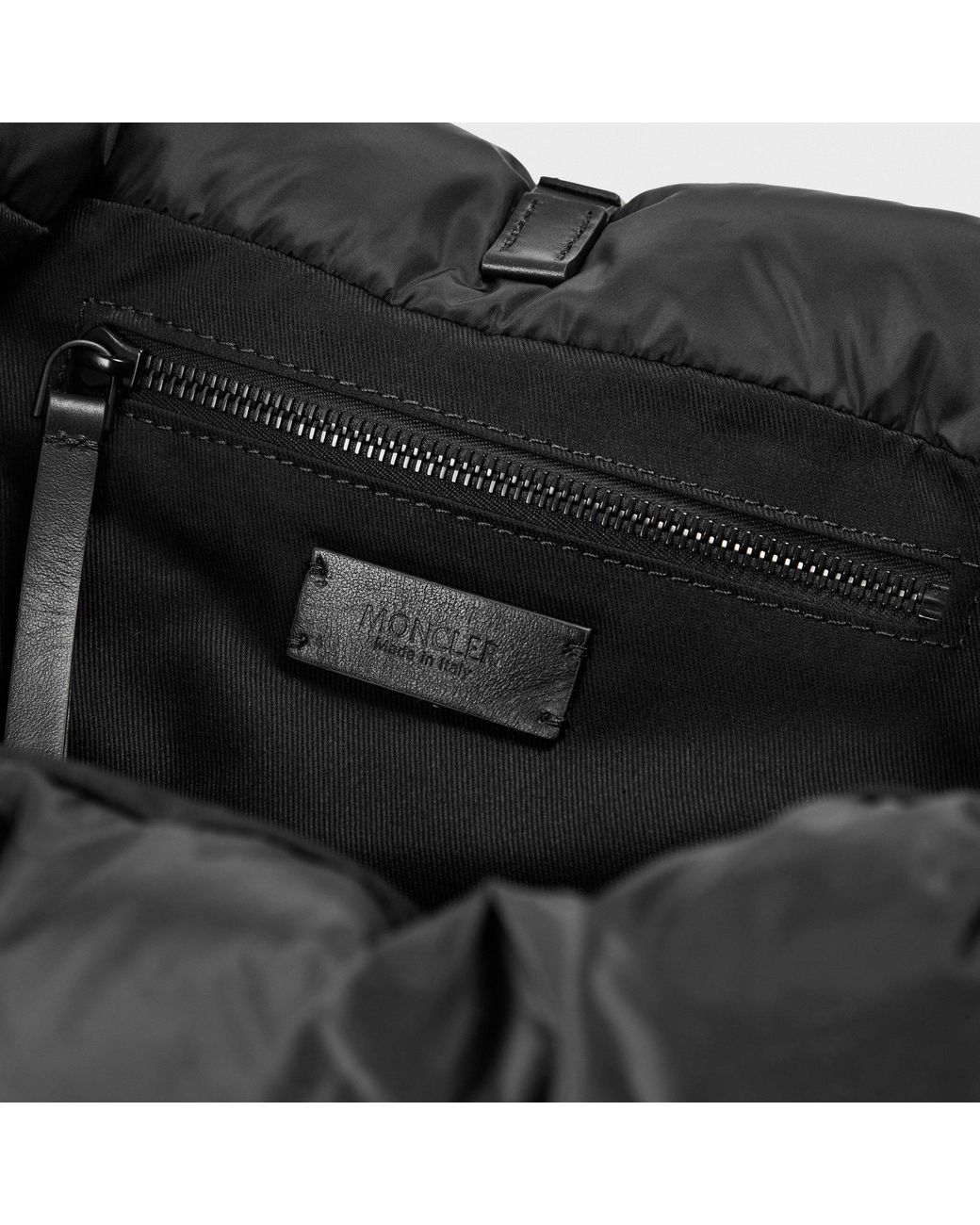 Moncler Black Minimalist Solid Color Handbag for men