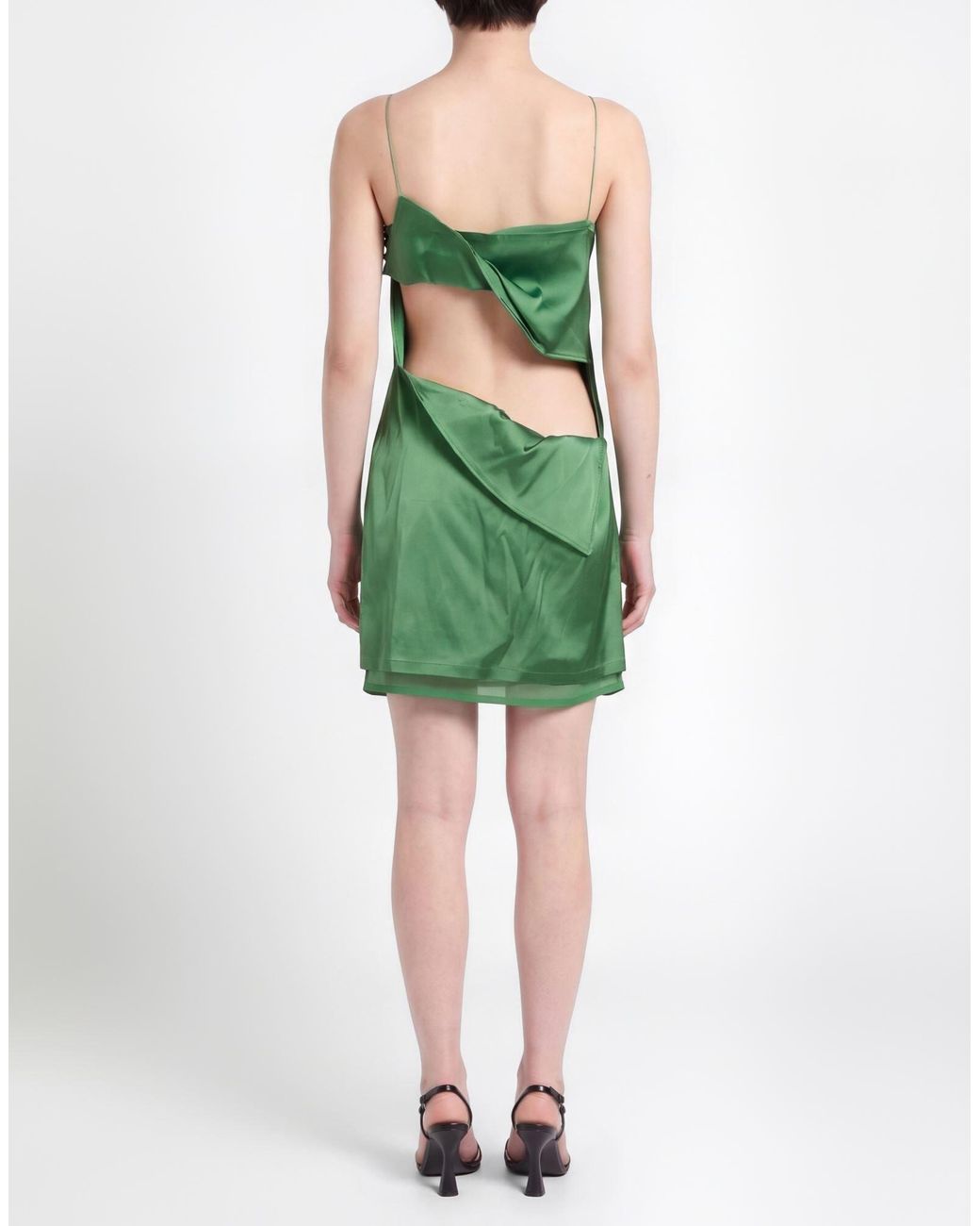 Jacquemus Green Mini Dress Viscose, Elastane
