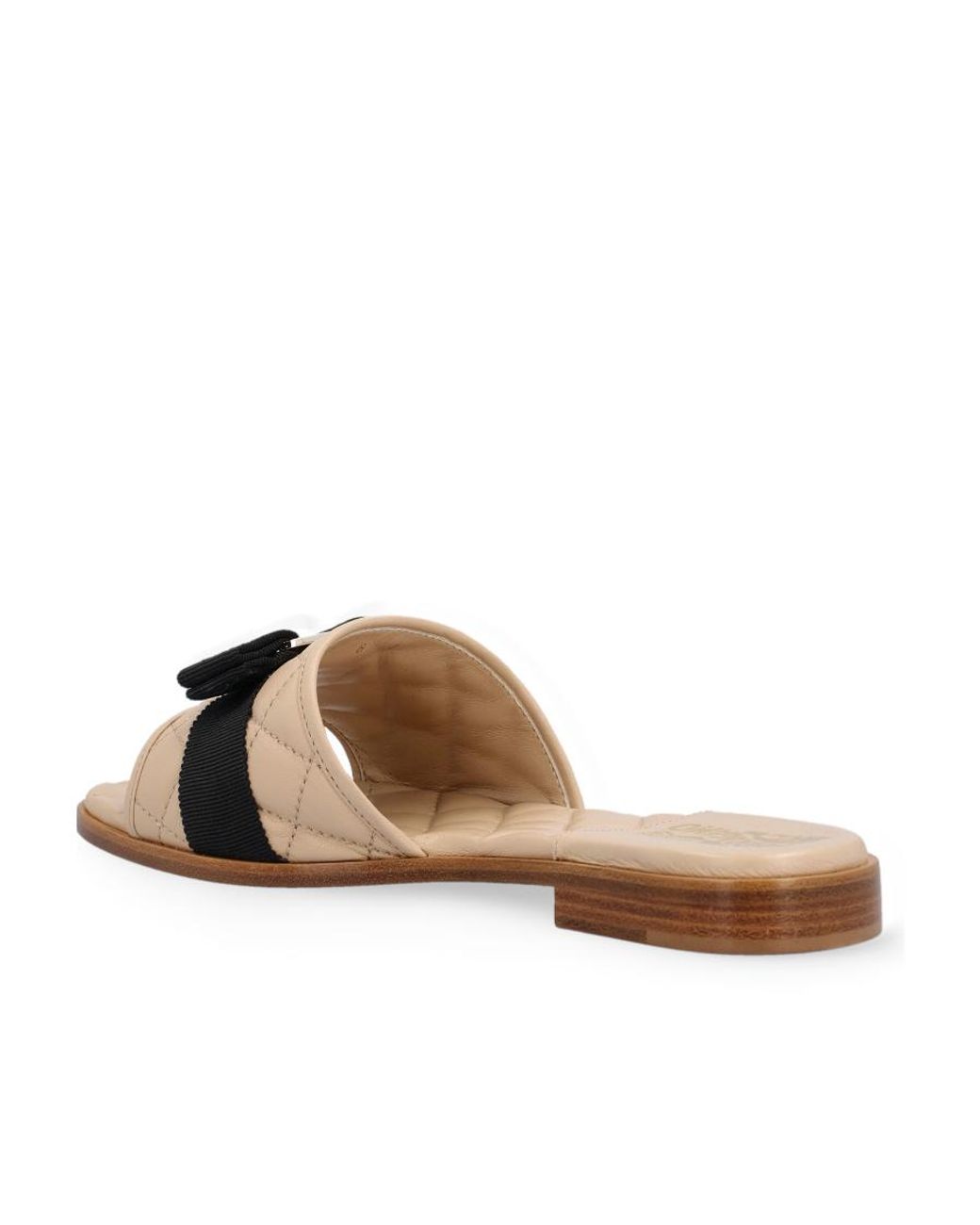 Ferragamo Multicolor Vara Bow Quilted Slides