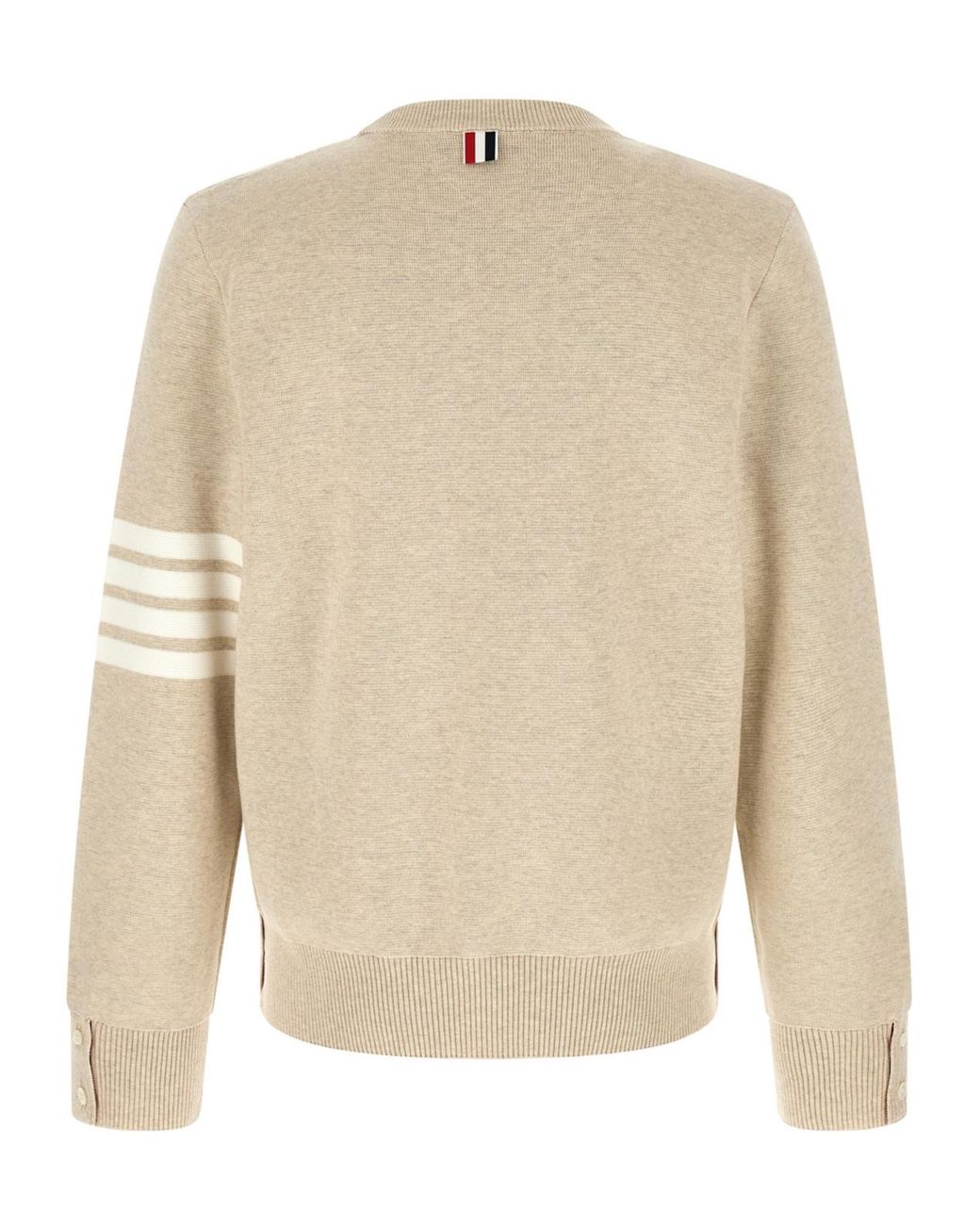 Thom Browne Natural 4-Bar Milan Stitch Knitted Sweater for men