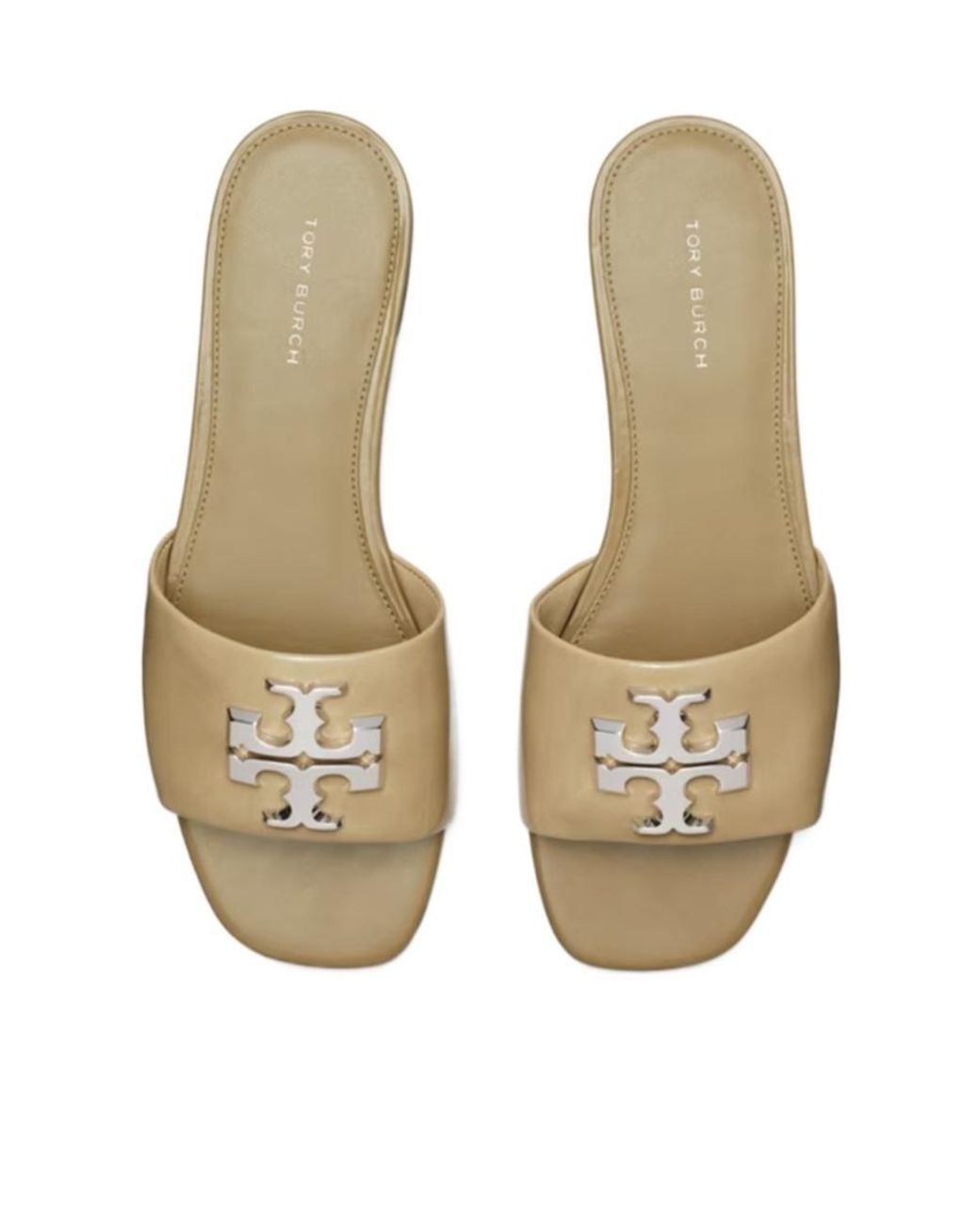 Tory Burch White Eleanor Flat Sandals