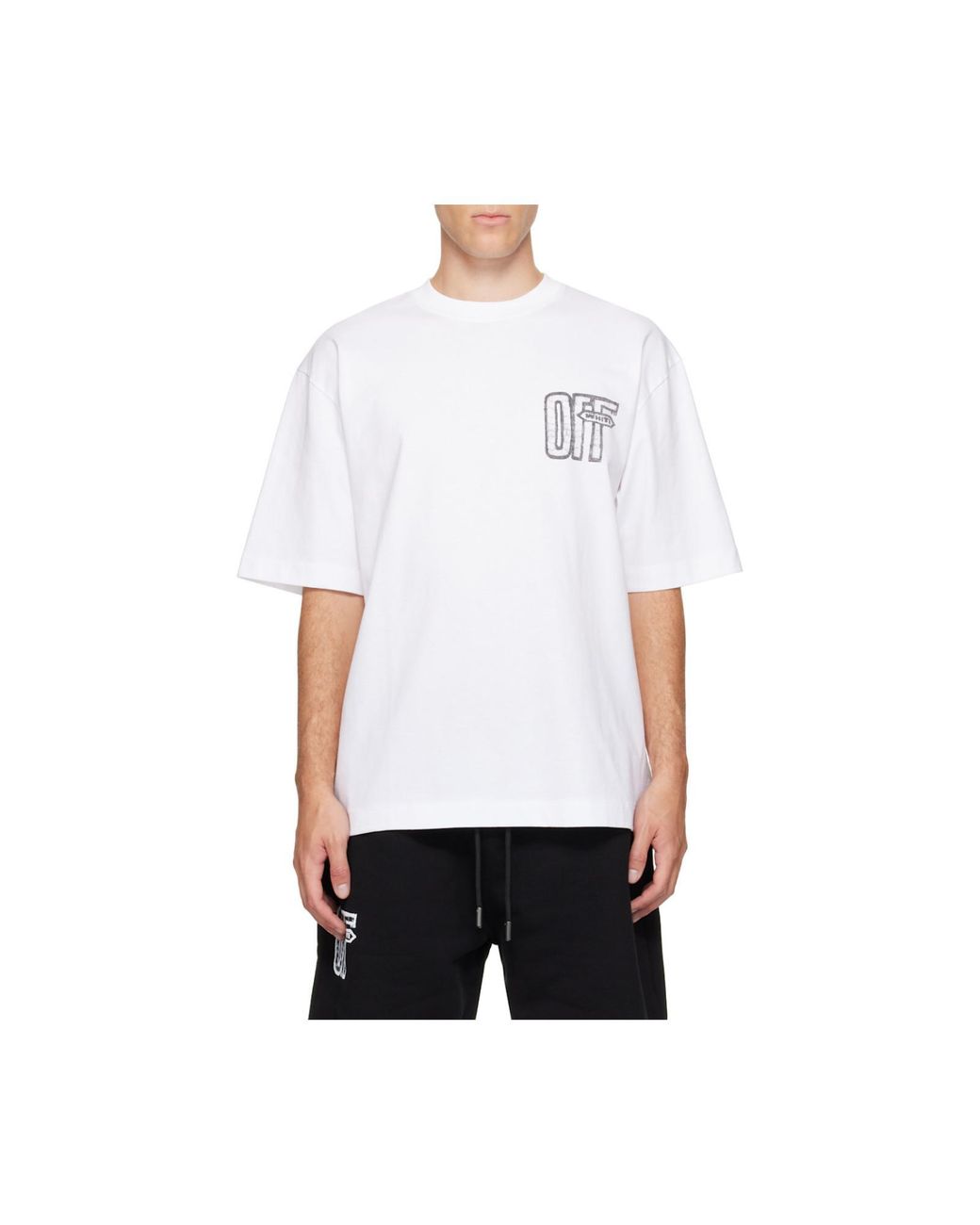Off-White c/o Virgil Abloh White Crewneck Short-Sleeveled T-Shirt for men
