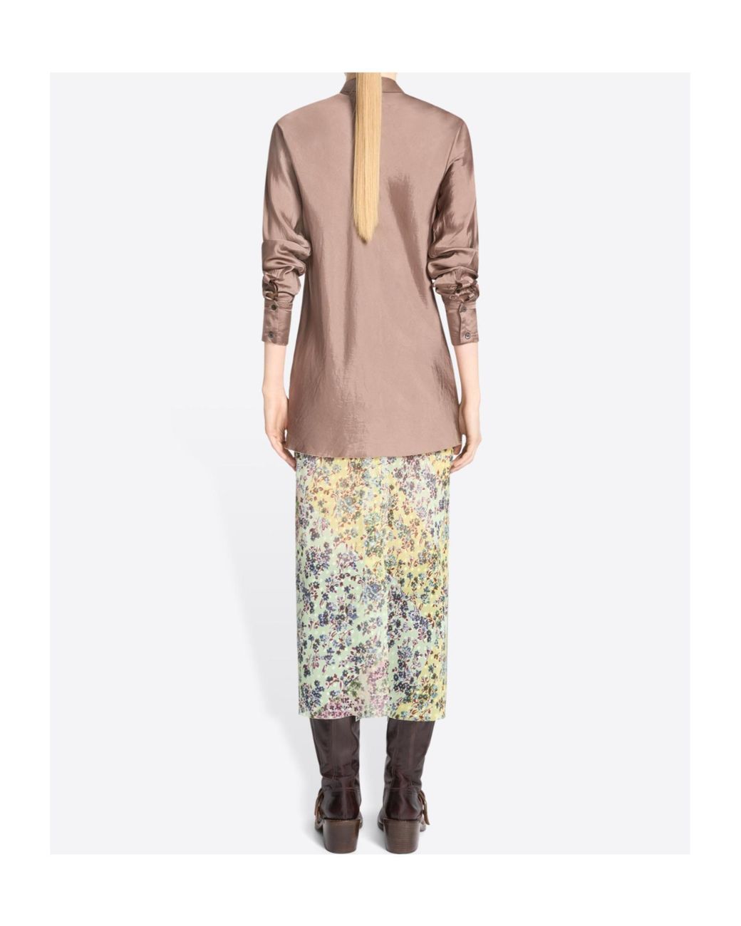 Dries Van Noten Pink Calima Long-Sleeved Shirt