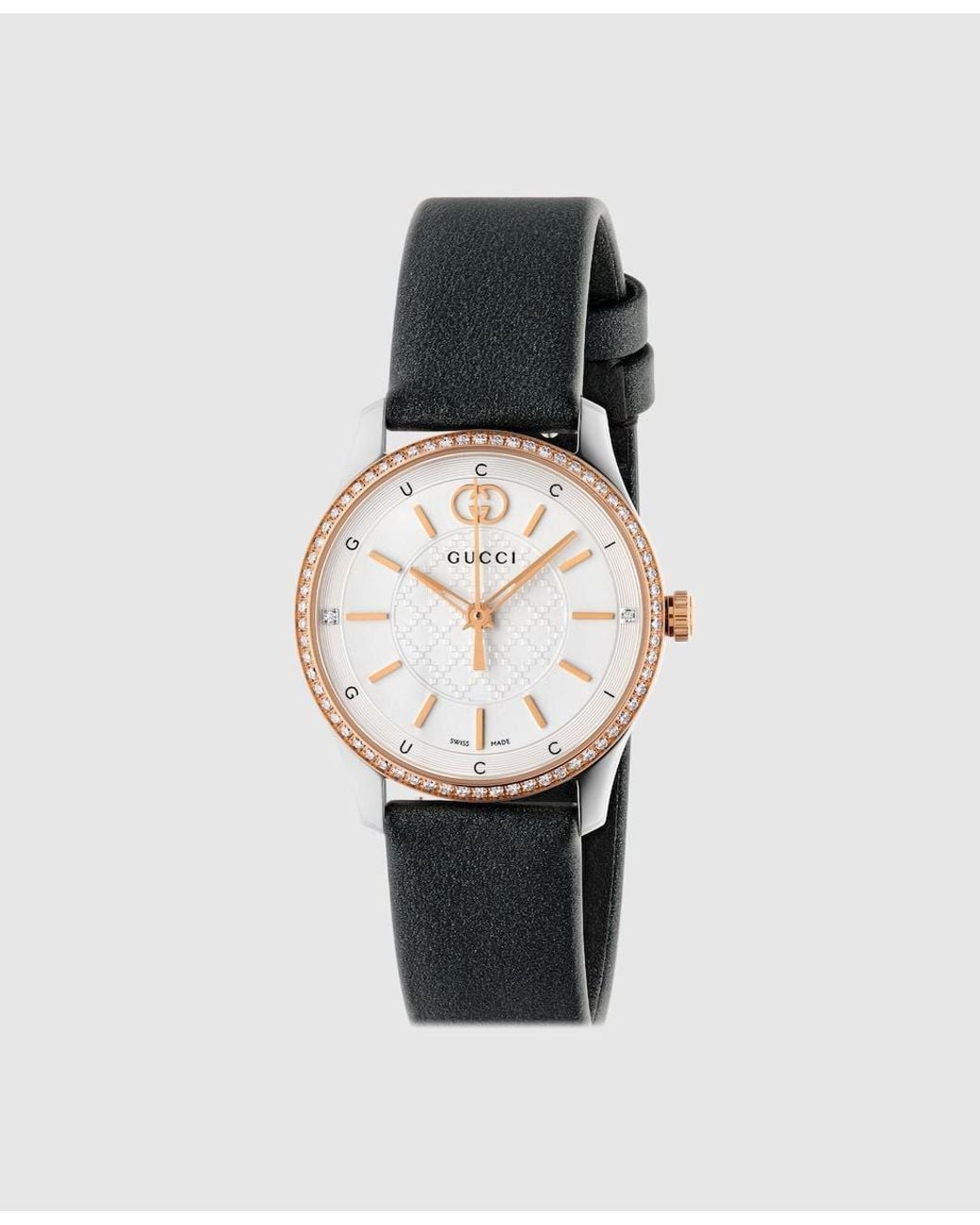 Gucci Black G-Timeless Leather Strap