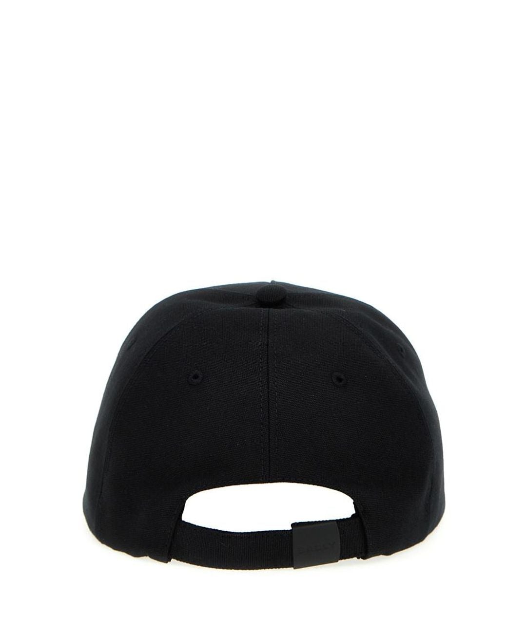 Bally Black Logo Embroidery Baseball Cap for men