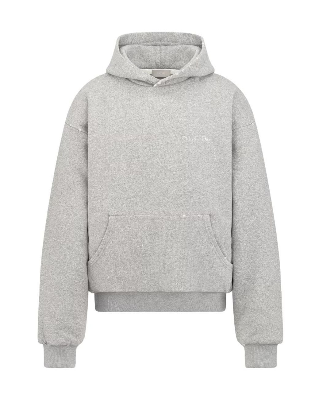 Dior Christian Couture Hooded Sweatshirt in Gray for Men | Lyst
