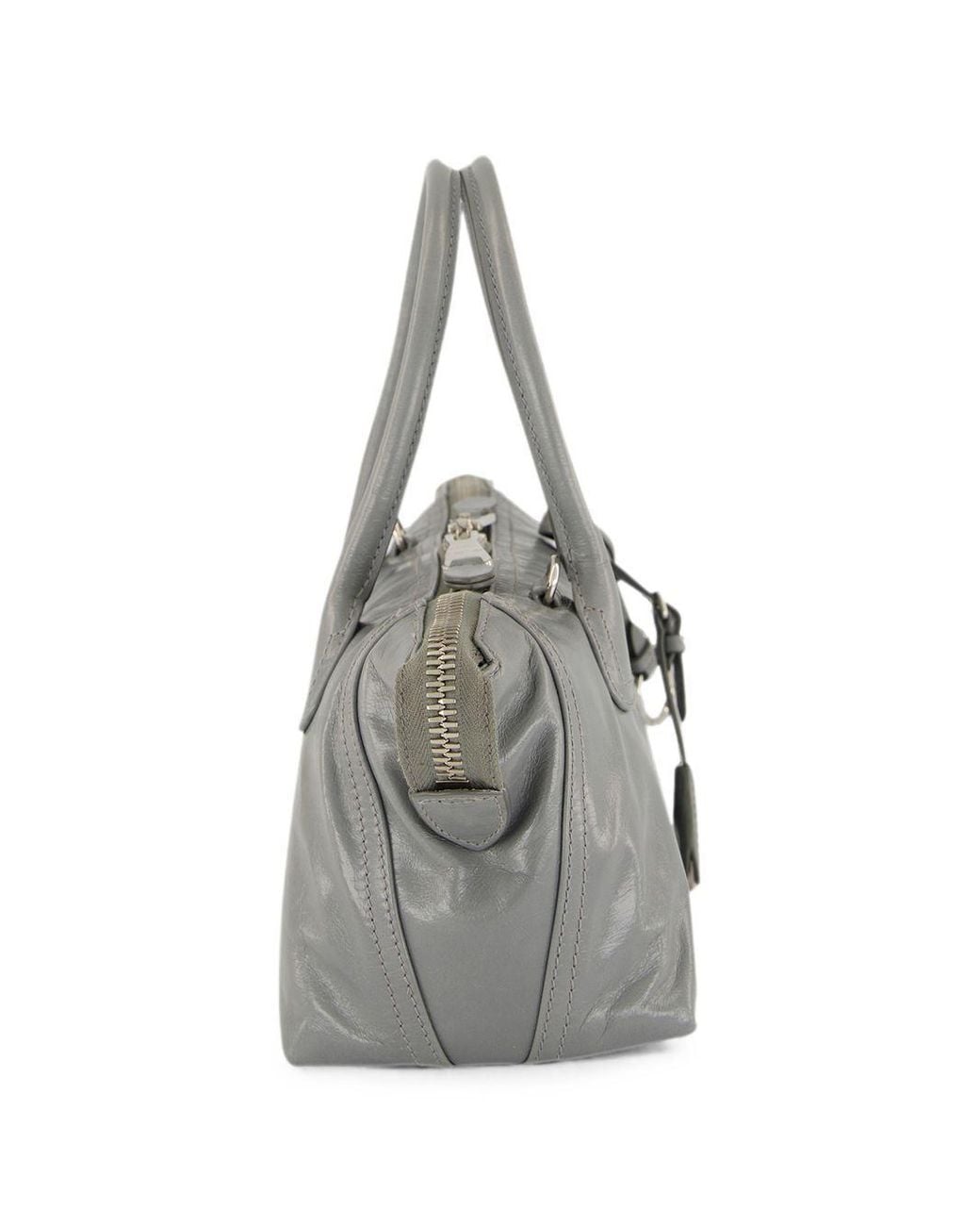 Miu Miu Gray Zippered Shoulder Bag