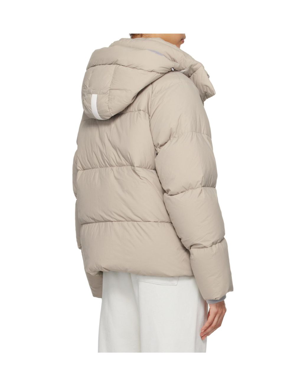 Canada Goose Brown Hooded Quilted Down Jacket