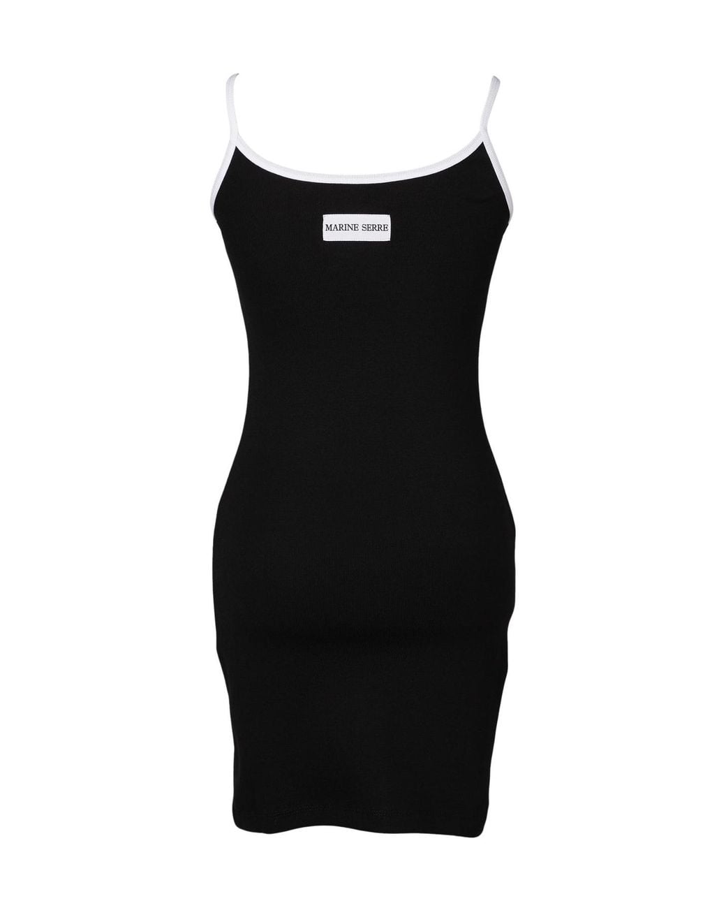 MARINE SERRE Black Moon Logo Jersey Mini Dress