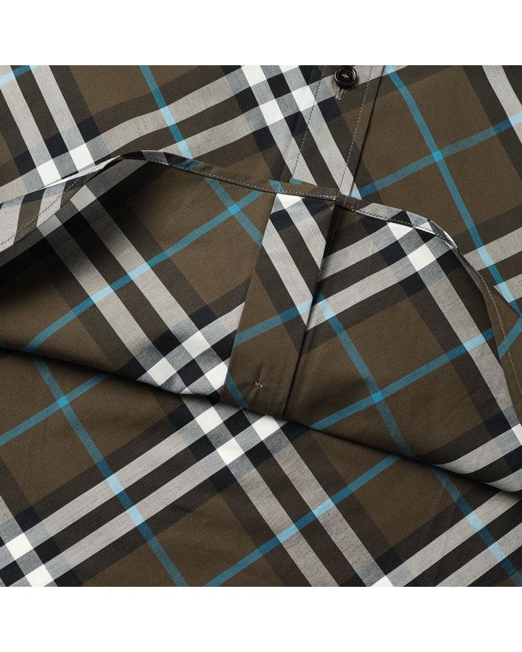 Burberry Gray Check-Pattern Shirt for men