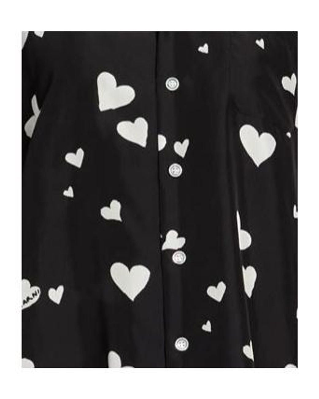Marni Black Two-Tone Satin Short-Sleeved Shirt
