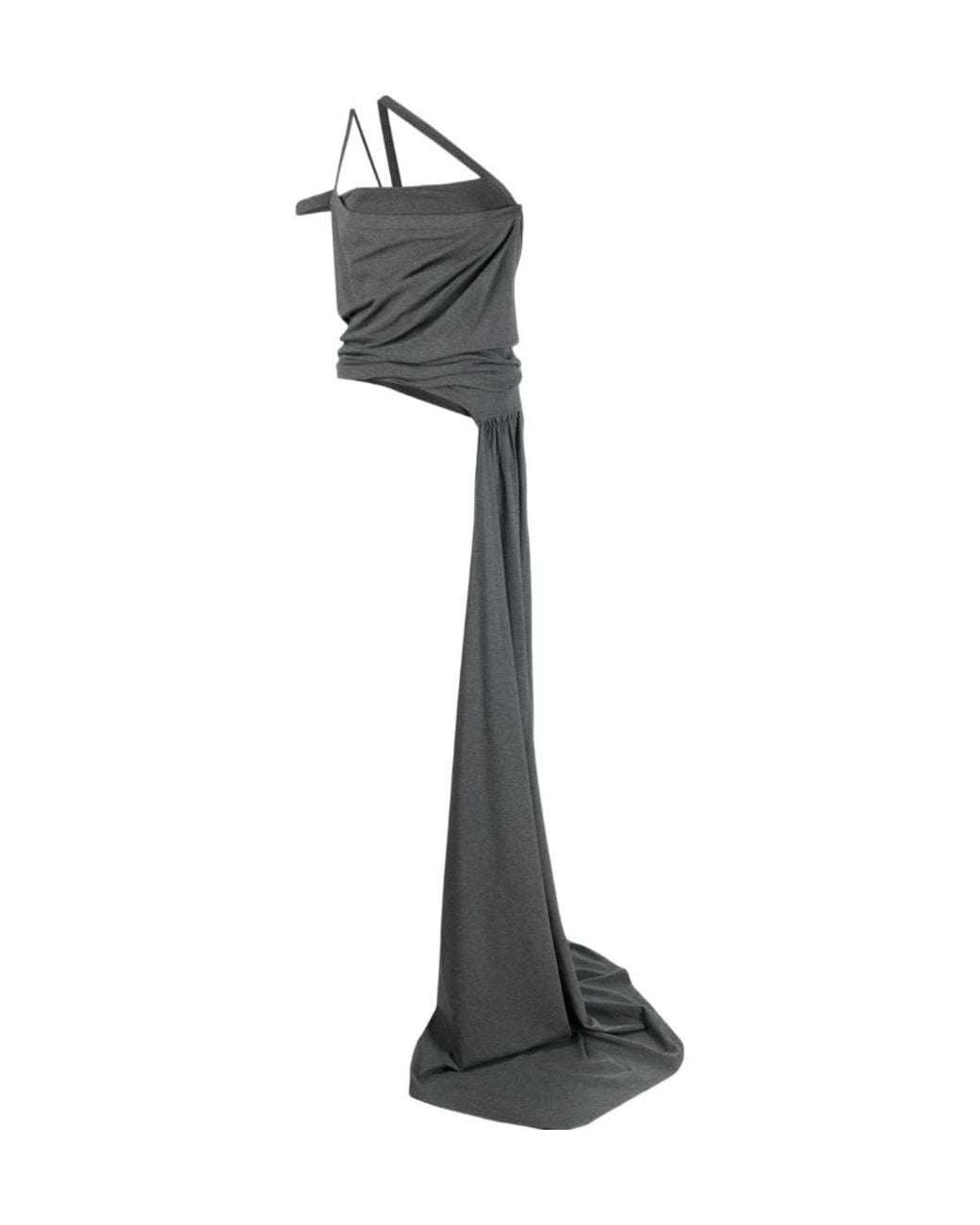 The Attico Black The Drape Detailed Top