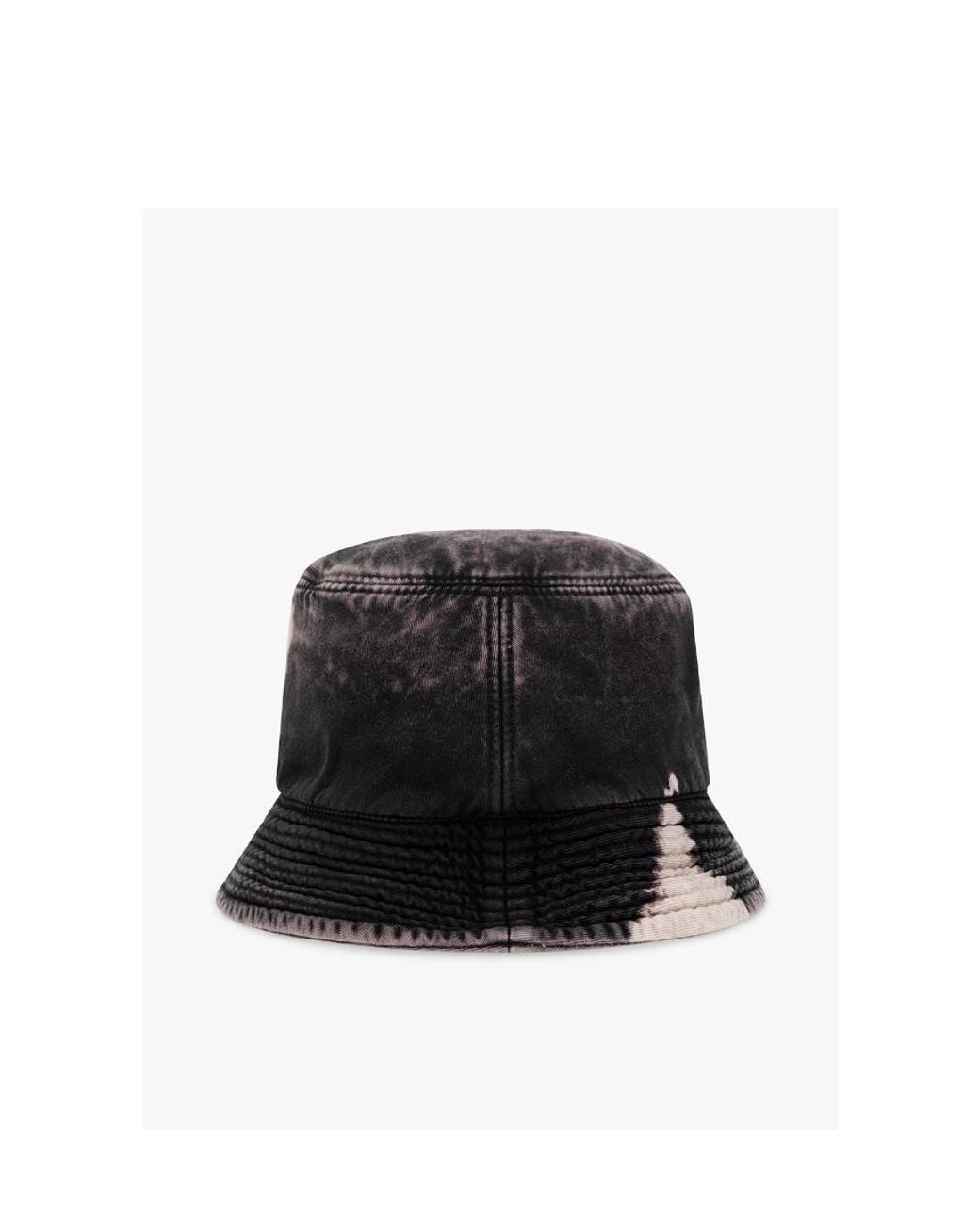 DSquared² Black Bleached-Effect Bucket Hat for men