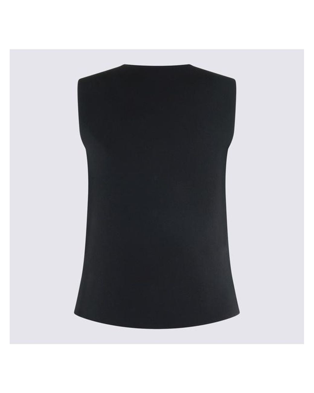 Max Mara Blue Viscose Crepe Yarn Gilet