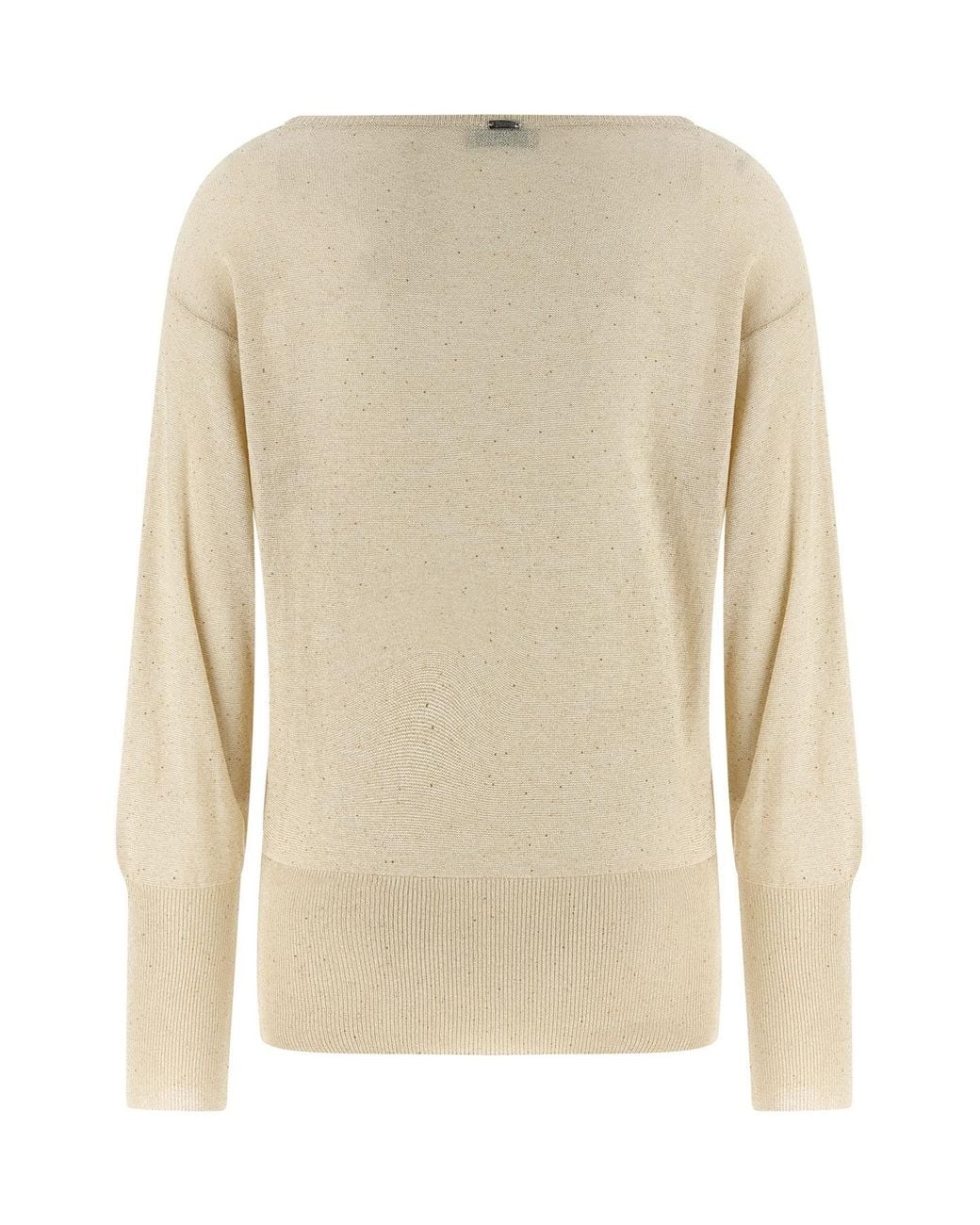 Herno Natural Sequinned Knitted Jumper