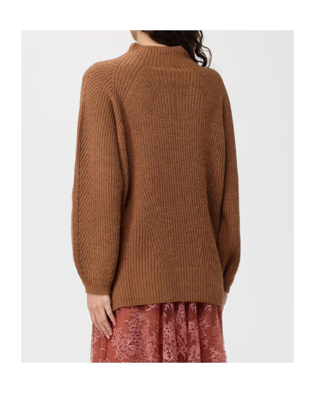 Twinset Brown Turtle Neck Sweater