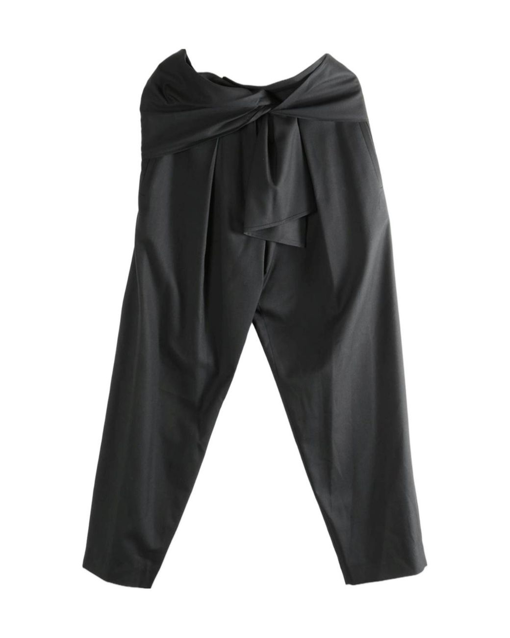 The Row Black Tie-Waist Trousers
