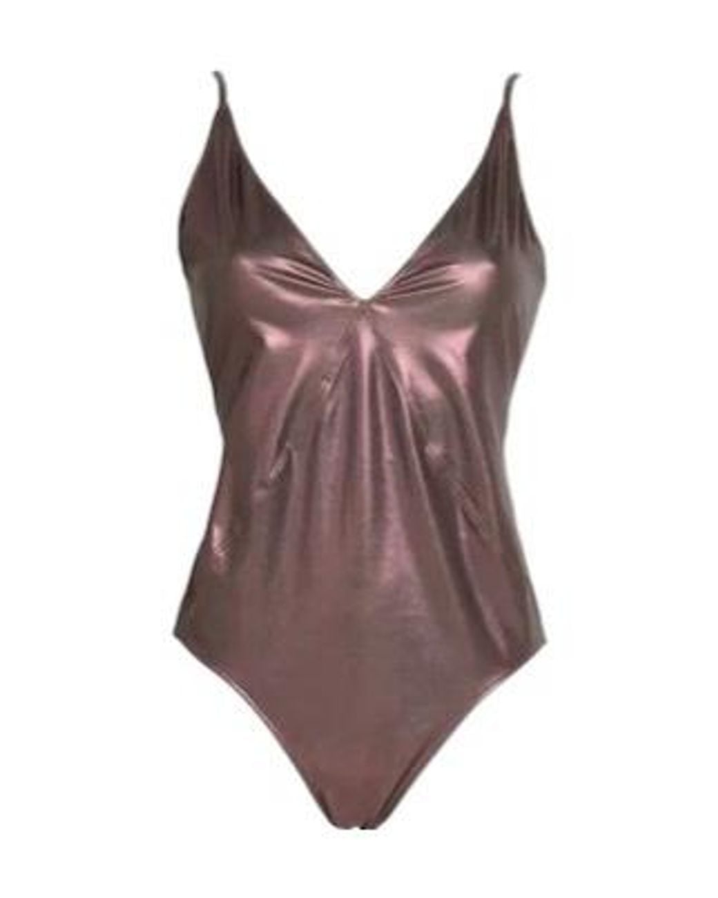 Rick Owens Brown Metallic Swimsuit