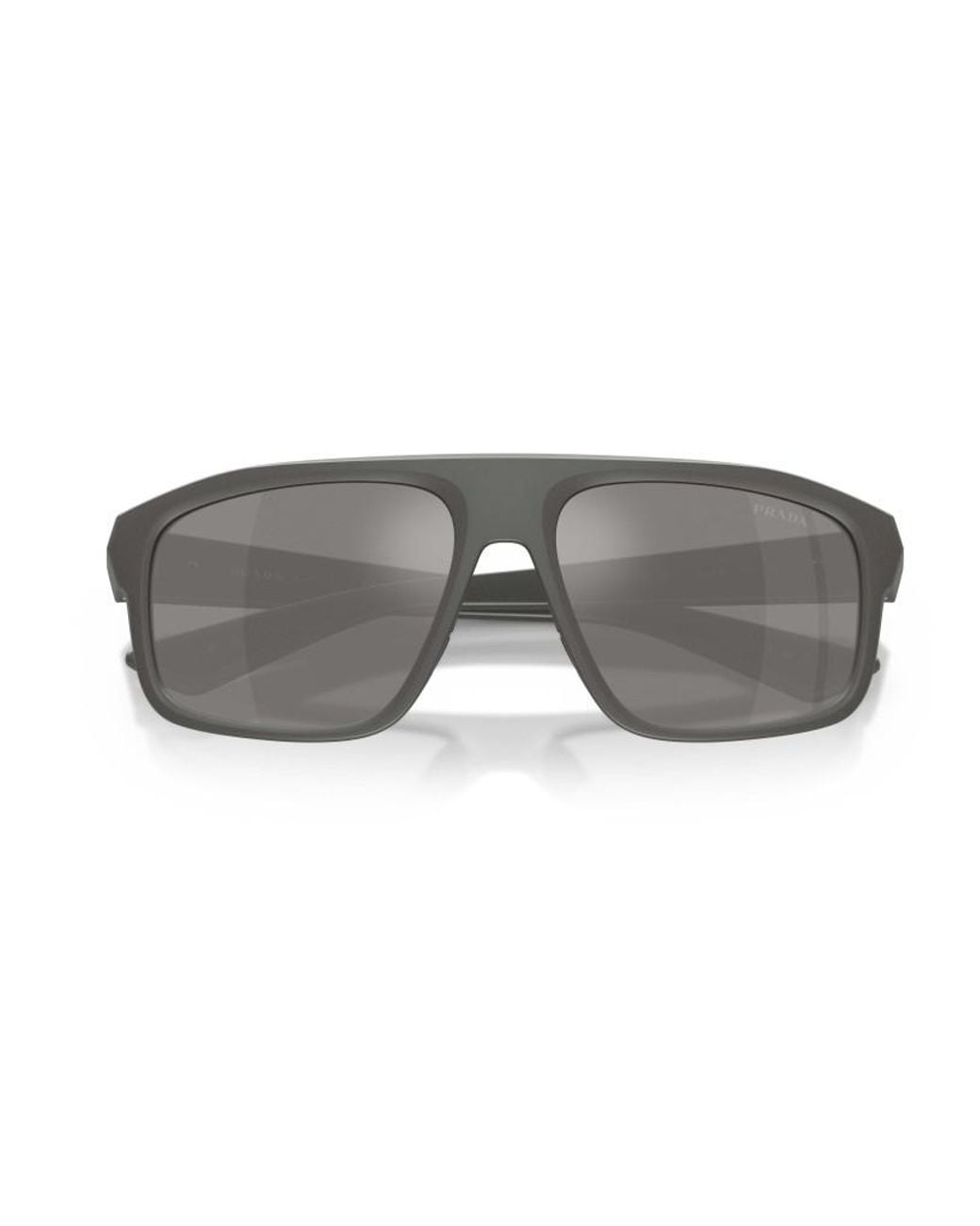 Prada Linea Rossa Gray Prada Eeywear Linea Rossa Irregular Frame Sunglasses for men