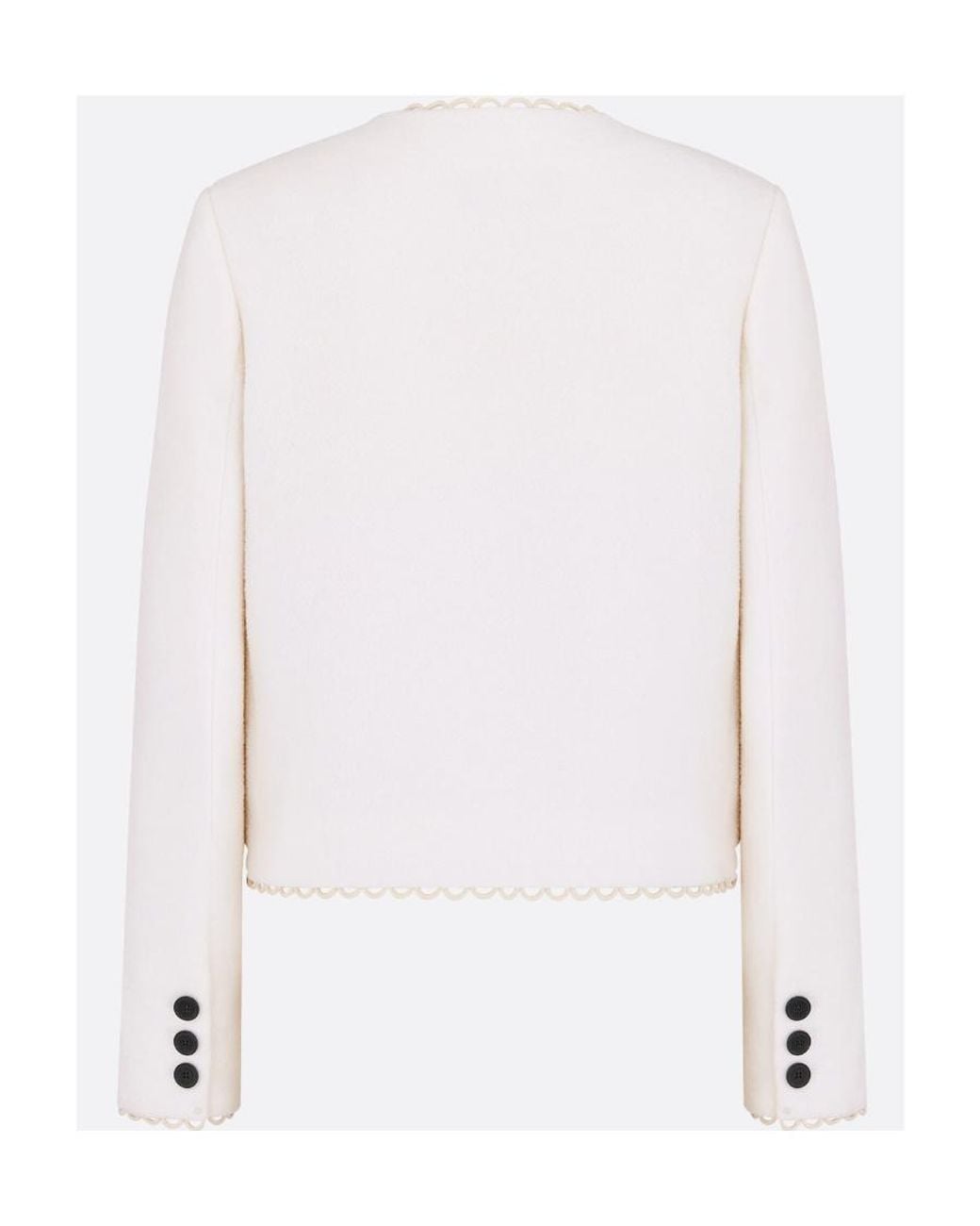 Dior White Cropped Jacket