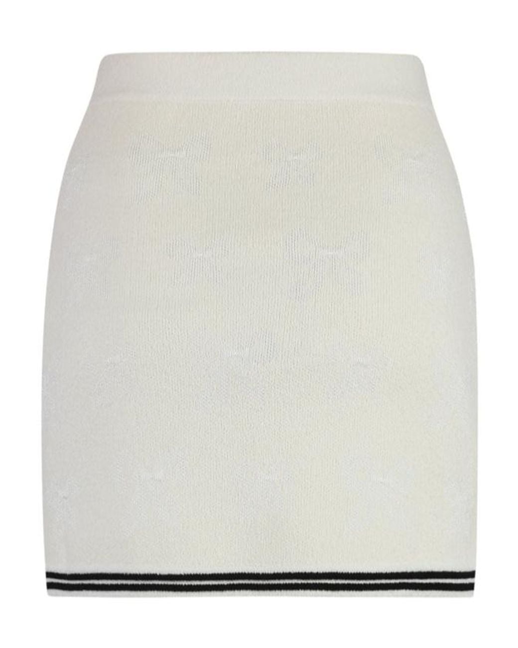 Self-Portrait Metallic Knitted Mini Skirt