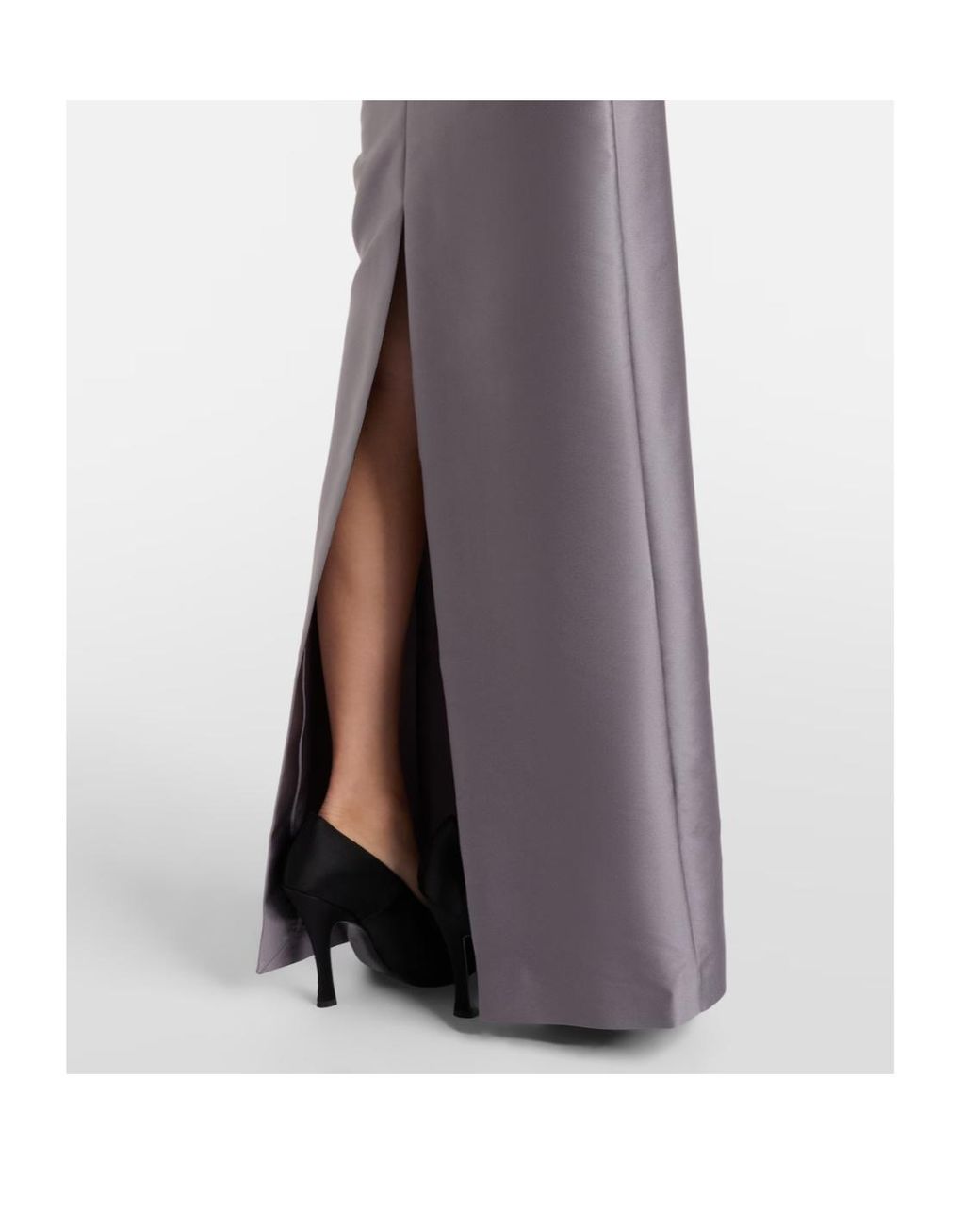 Roland Mouret Purple Taffeta Crystal-Embellished Gown