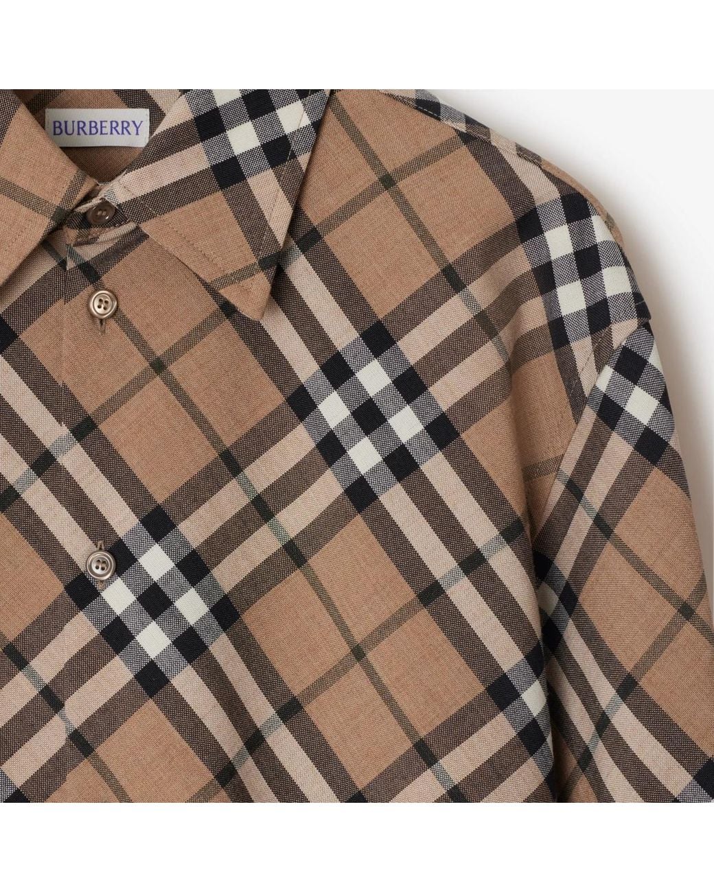 Burberry Gray Check Shirt