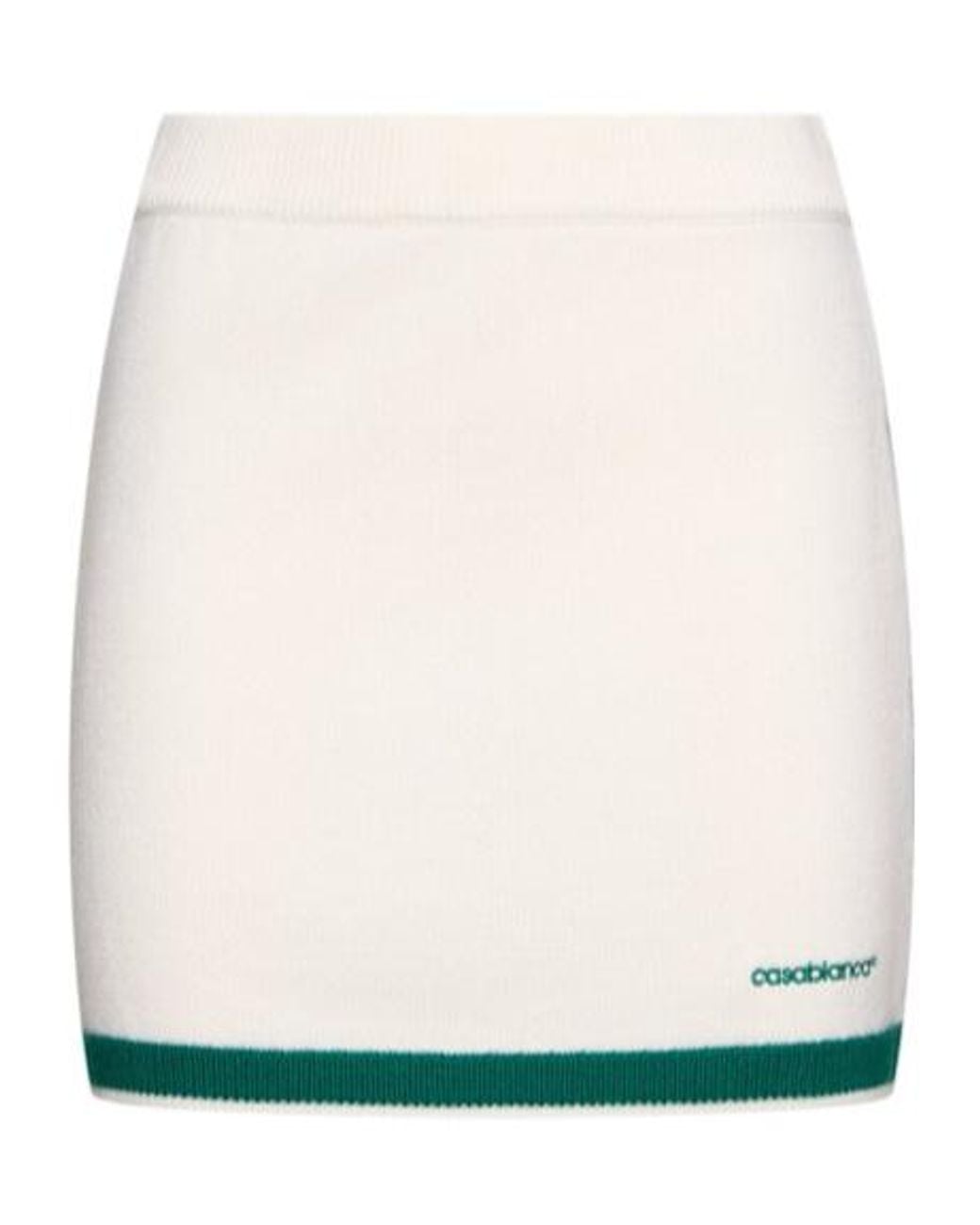 Casablanca Natural Wool Knit Tennis Mini Skirt