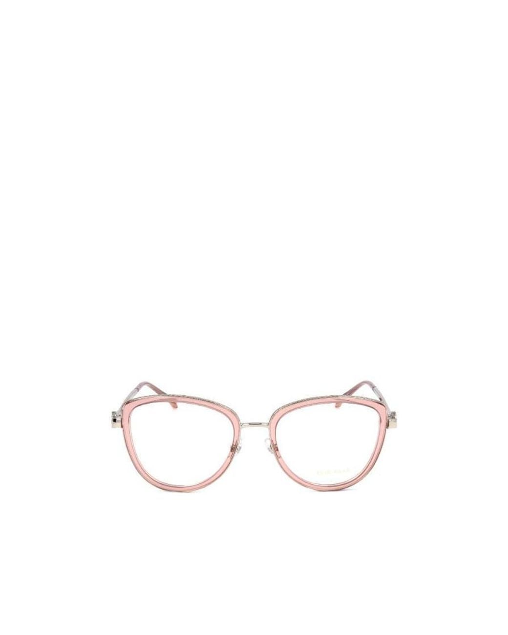 Elie Saab White Cat-Eye Frame Glasses