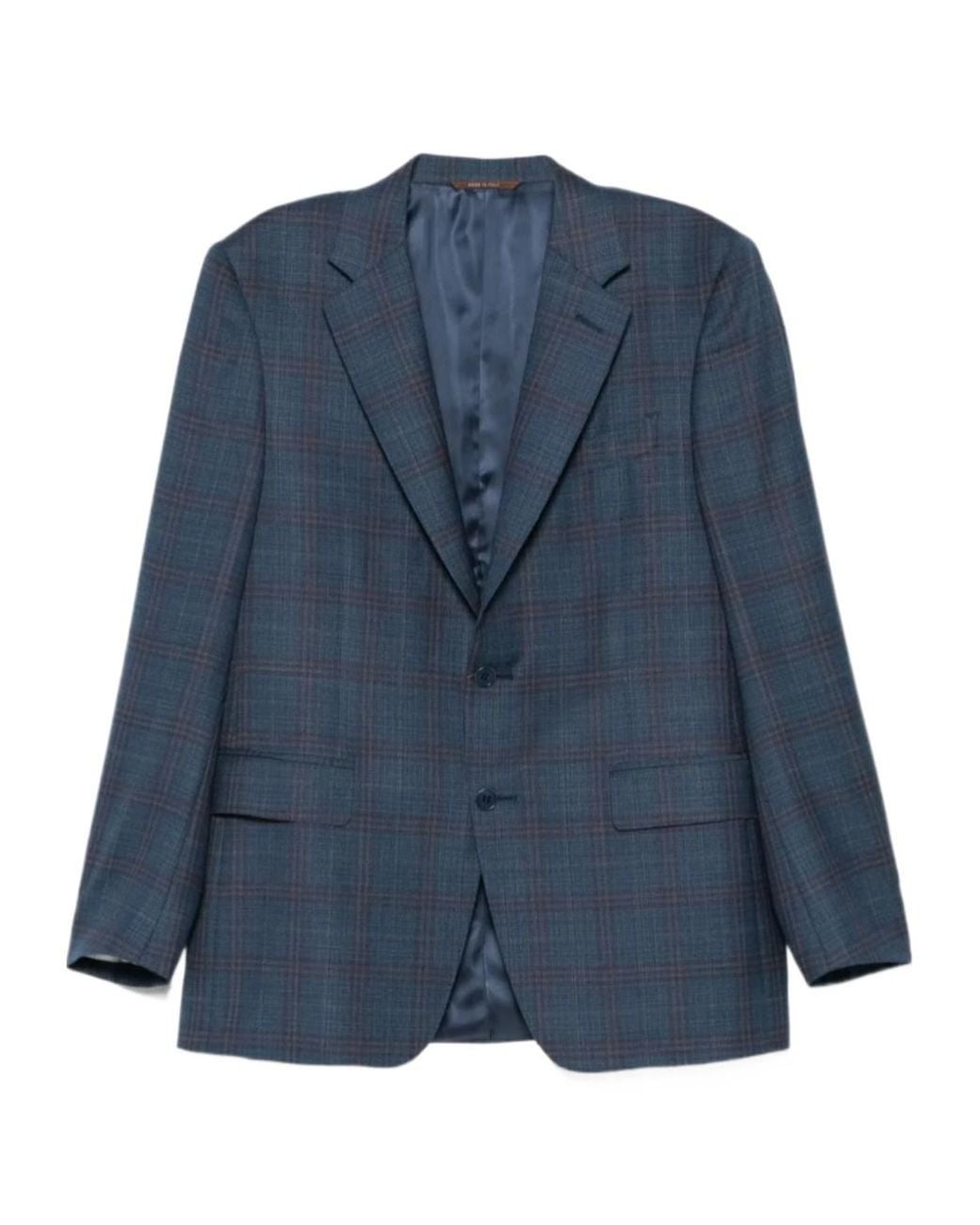 Canali Blue Checked Blazer for men