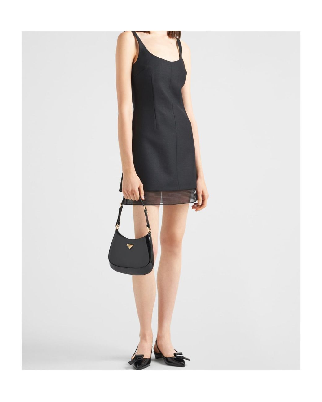 Prada Black Wool Short Dress Clothing