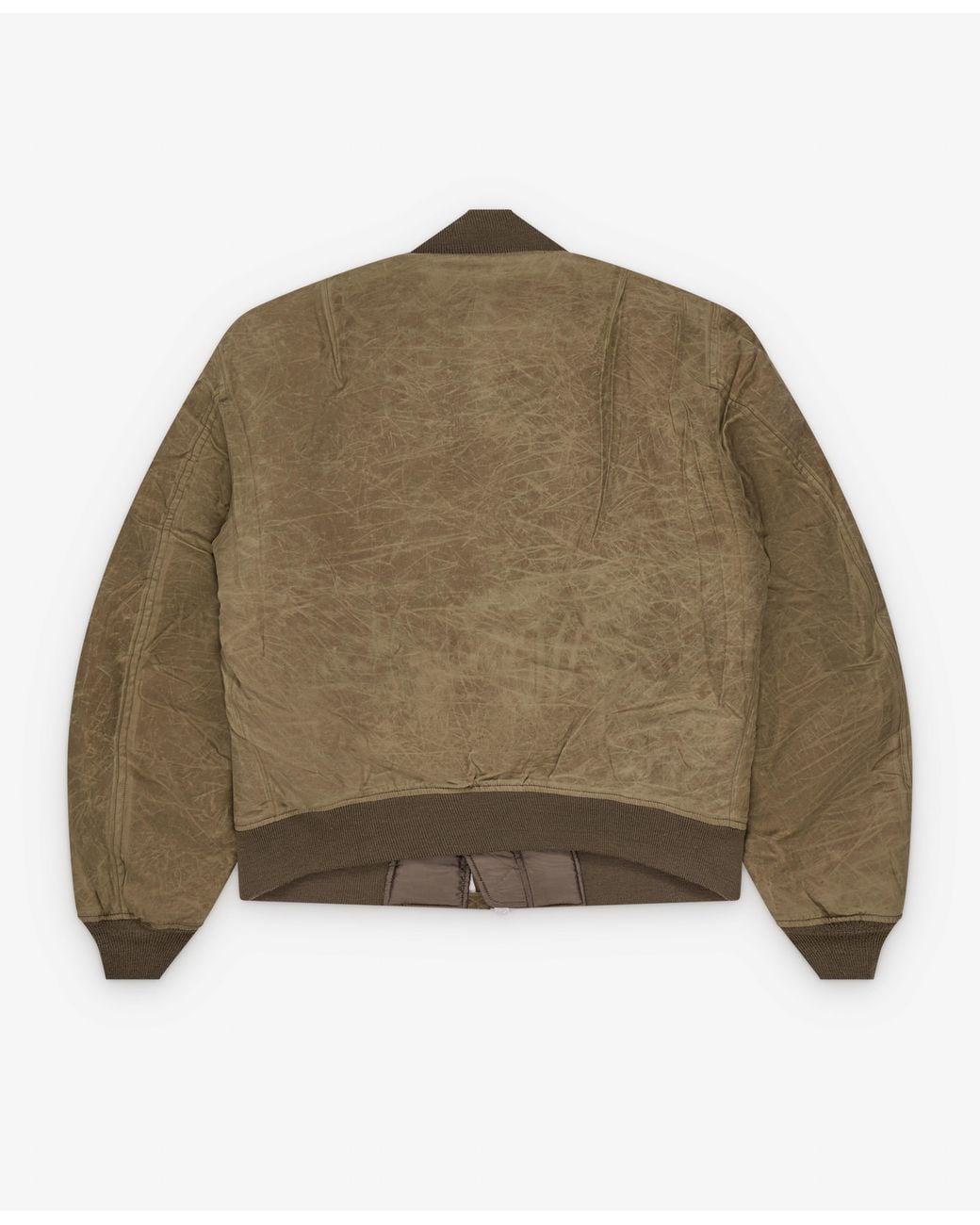 Our Legacy Green Wax-Dipped Cupro Bomber Jacket for men