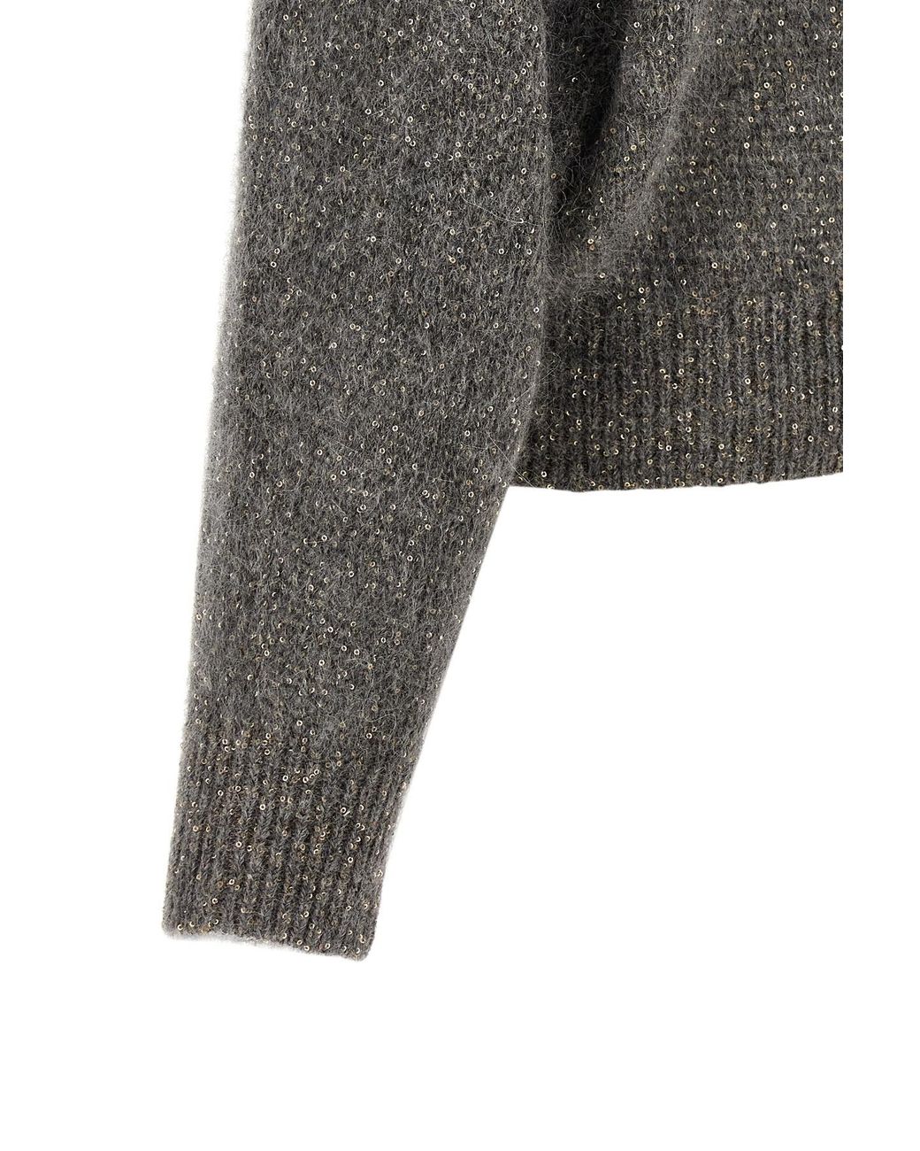 Brunello Cucinelli Gray 'Diamante' Sweater