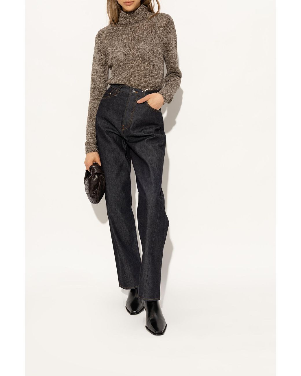 Totême Black Totême The City Pointed-Toe Chelsea Boot