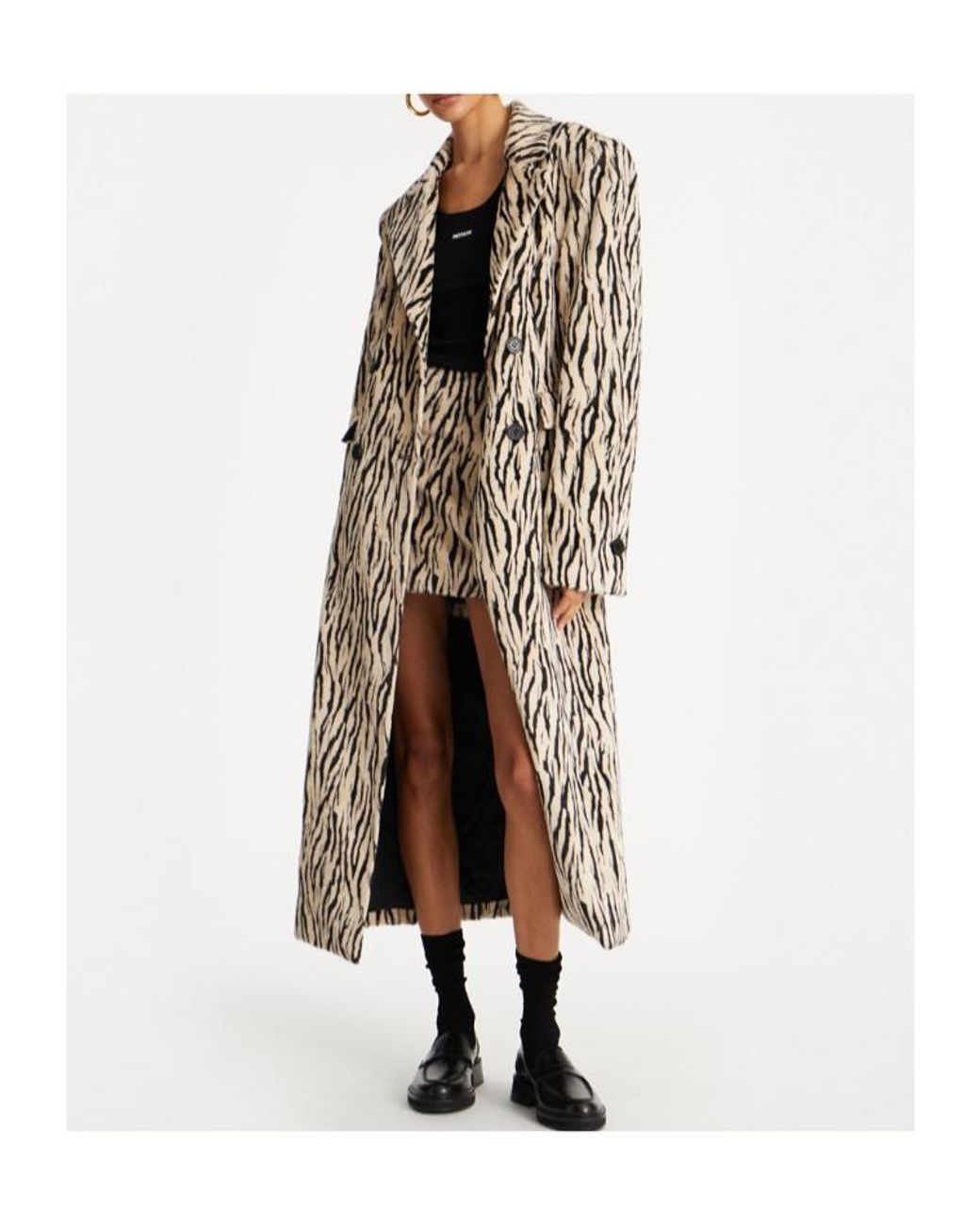 ROTATE BIRGER CHRISTENSEN Natural Zebra Print Skirt