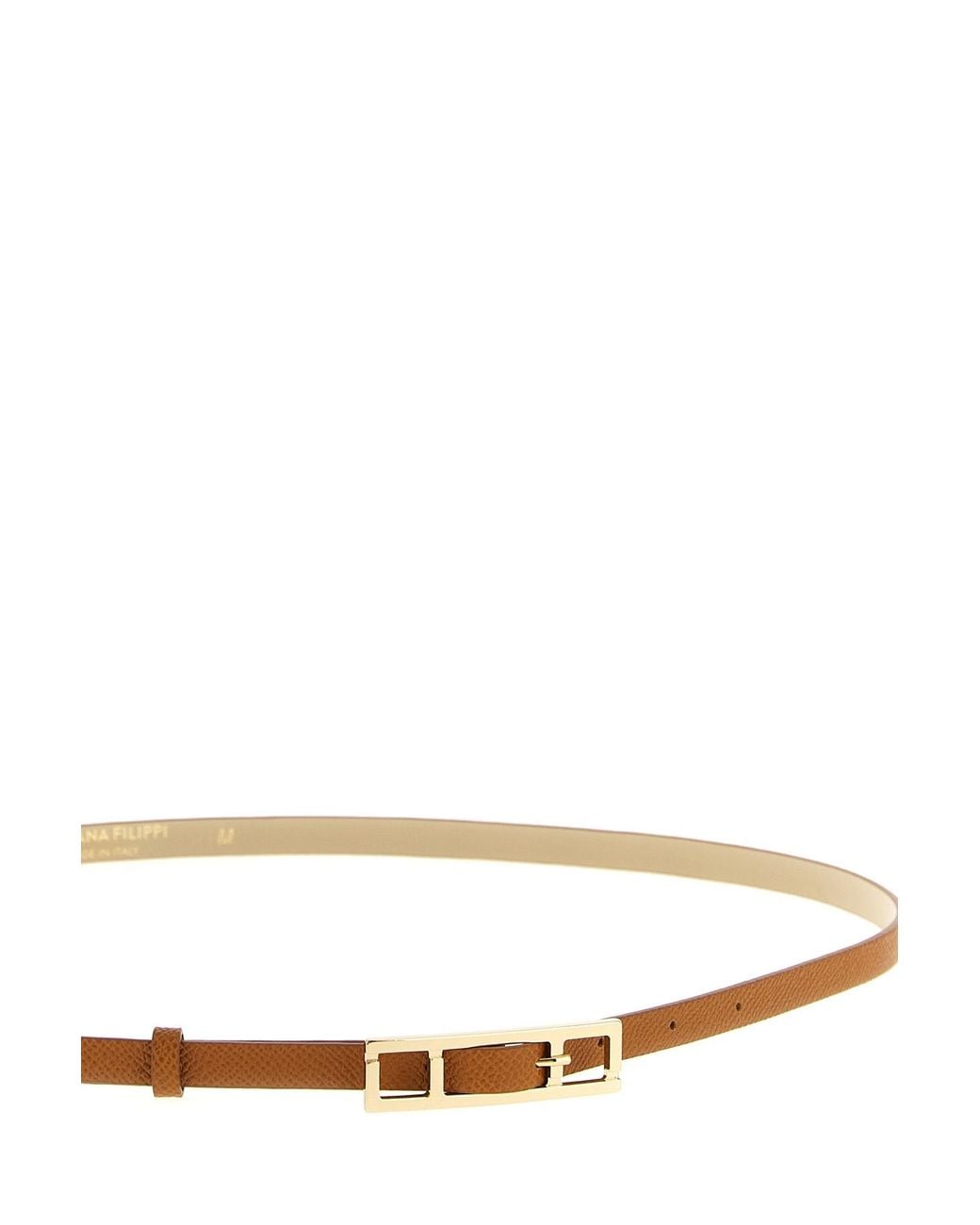 Fabiana Filippi White Embossed Logo Buckled Belt