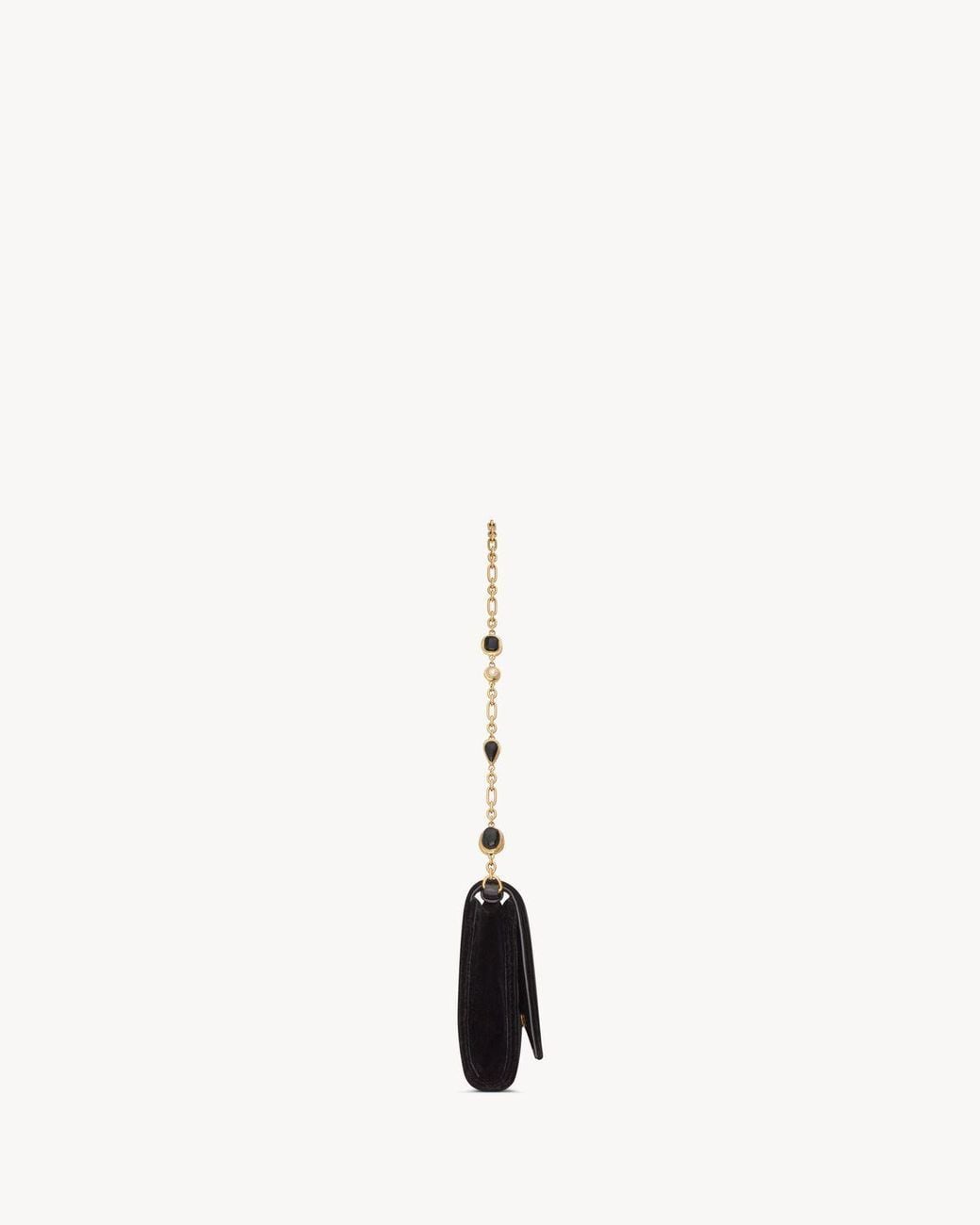 Saint Laurent Black Kate Velvet Clutch Bag