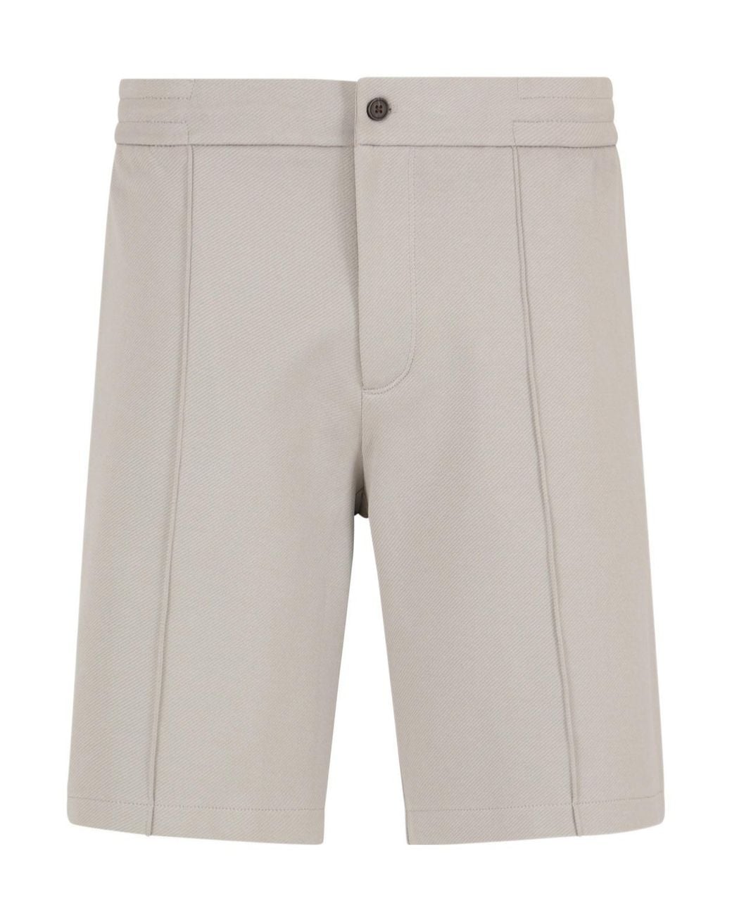 Emporio Armani Gray Button Shorts for men