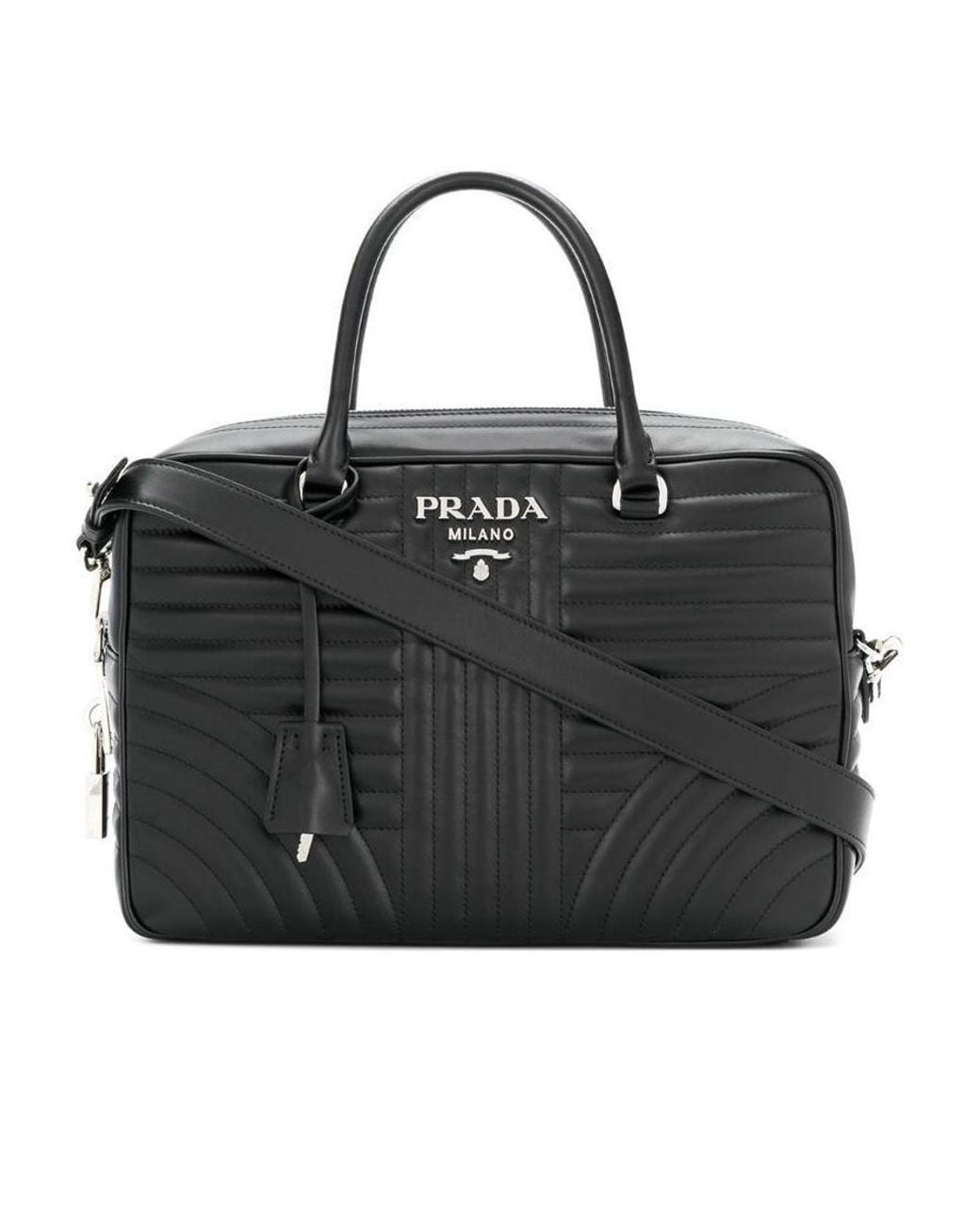 Prada Black Logo Detail Shoulder Bag