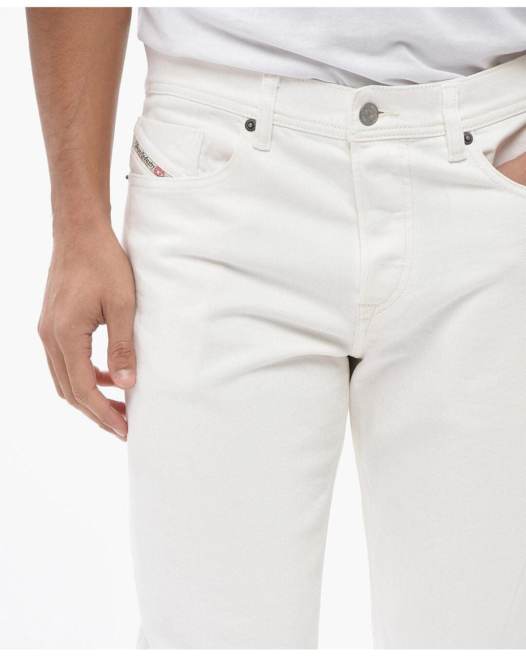DIESEL White 2023 D-Finitive Regular Jeans for men