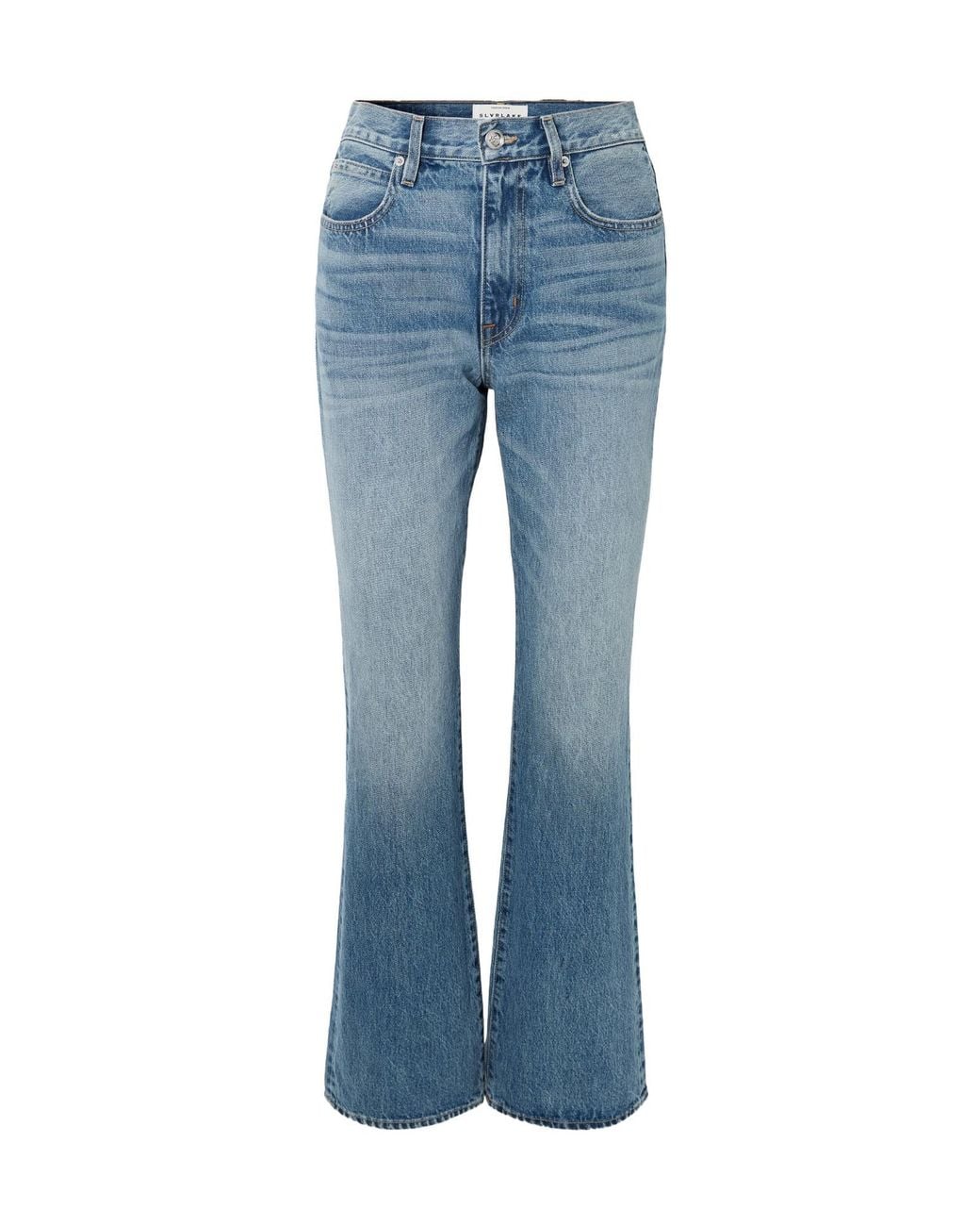 SLVRLAKE Denim Blue High-Rise Bootcut Jeans