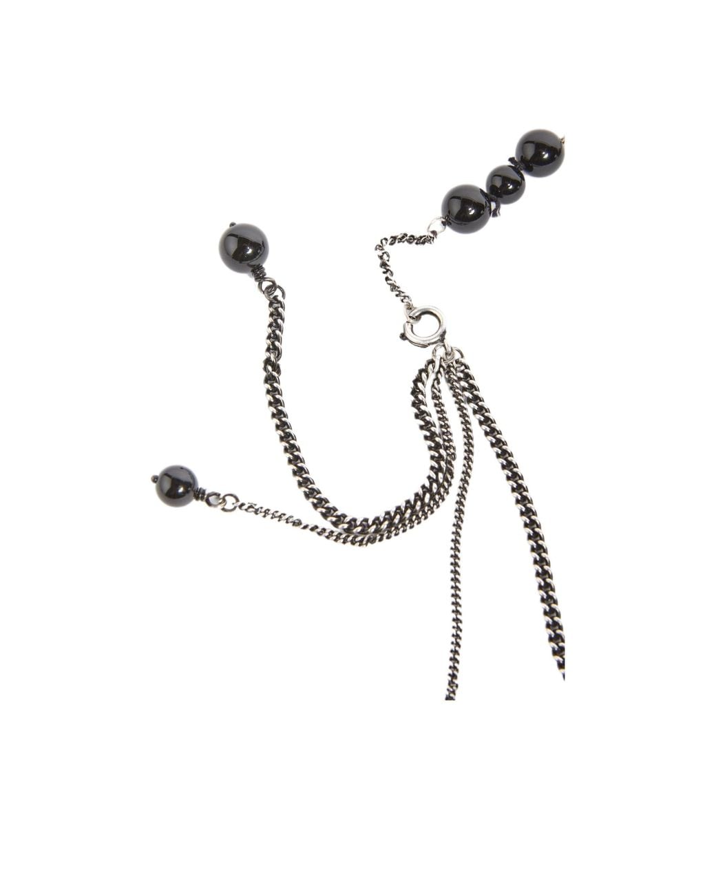 Ann Demeulemeester White Lota Necklace With Beads