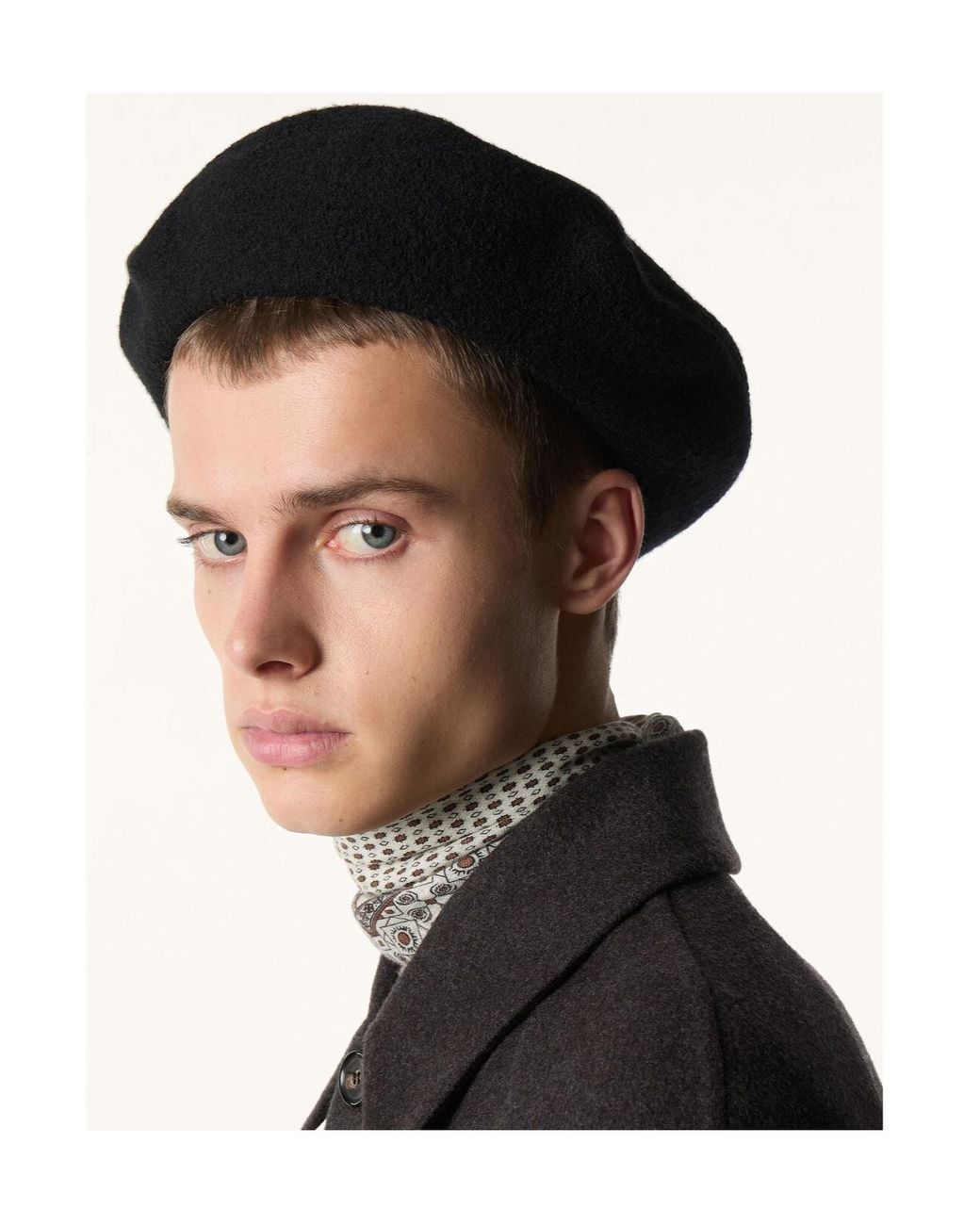 Loro Piana Black Textured Hat for men
