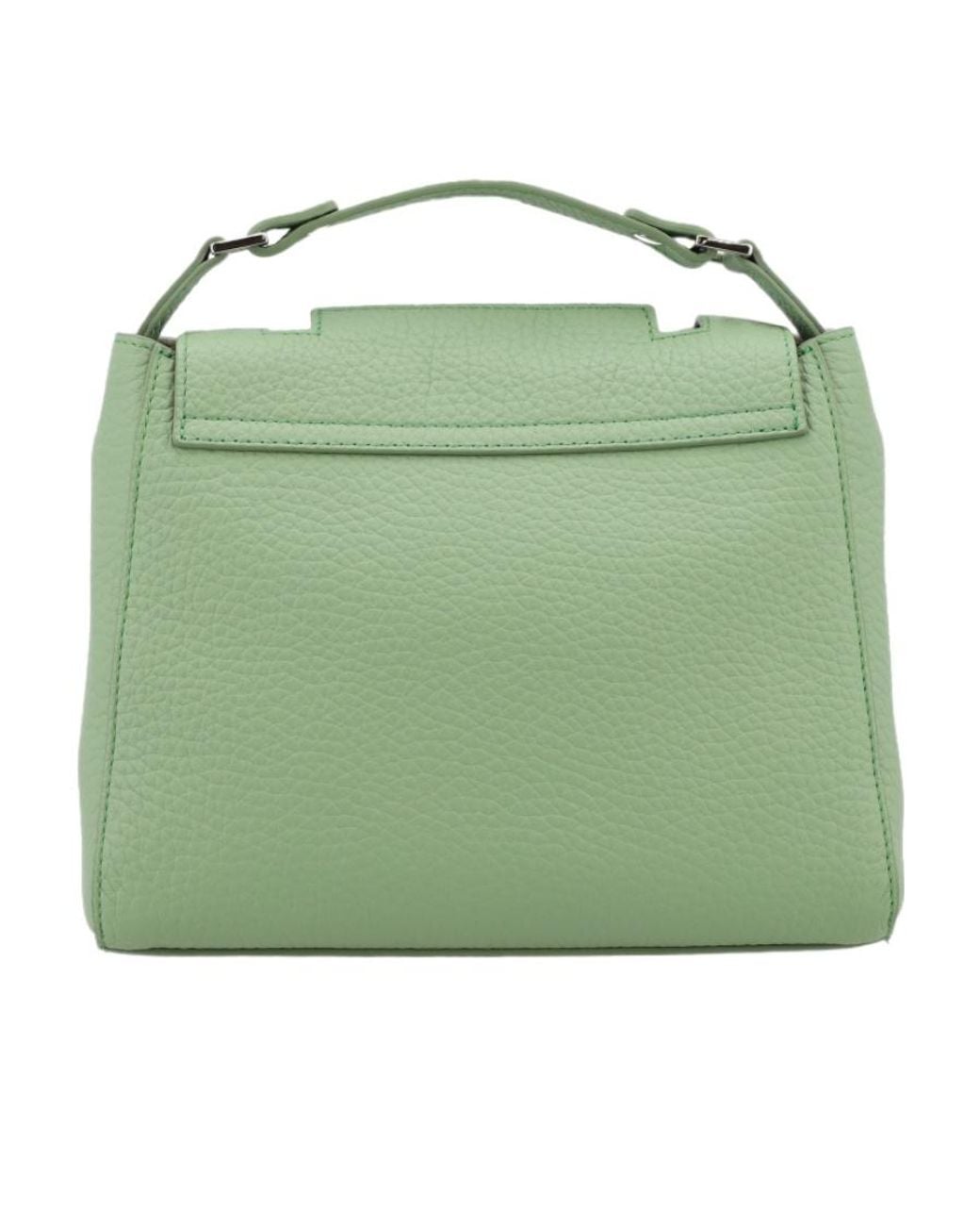 Orciani Green Sveva Logo Lettering Small Handbag