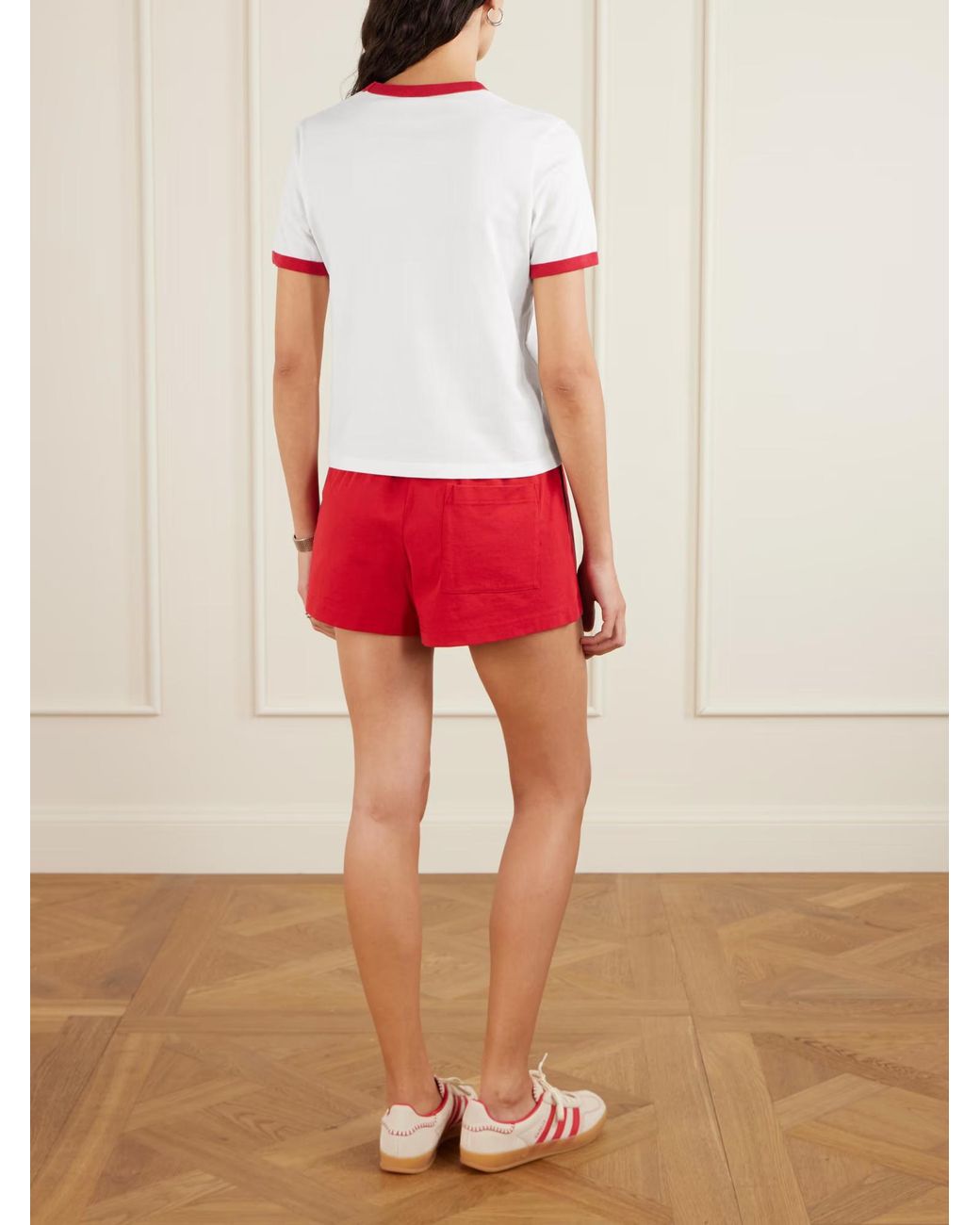 Sporty & Rich White Two-Tone Printed T-Shirt