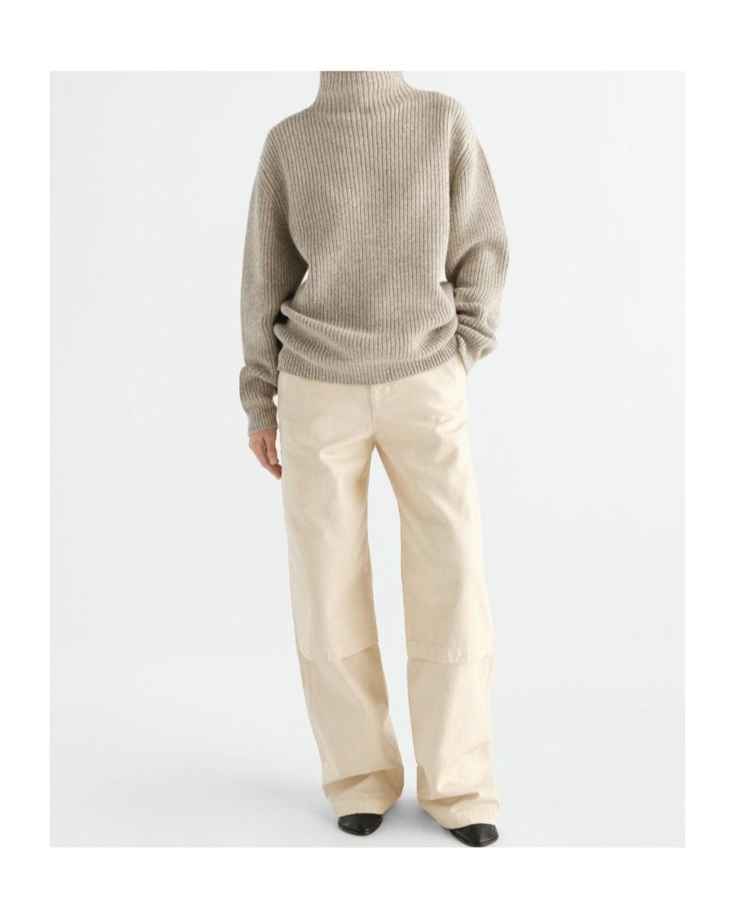 Lemaire Natural Mélange Turtleneck Knitted Jumper for men