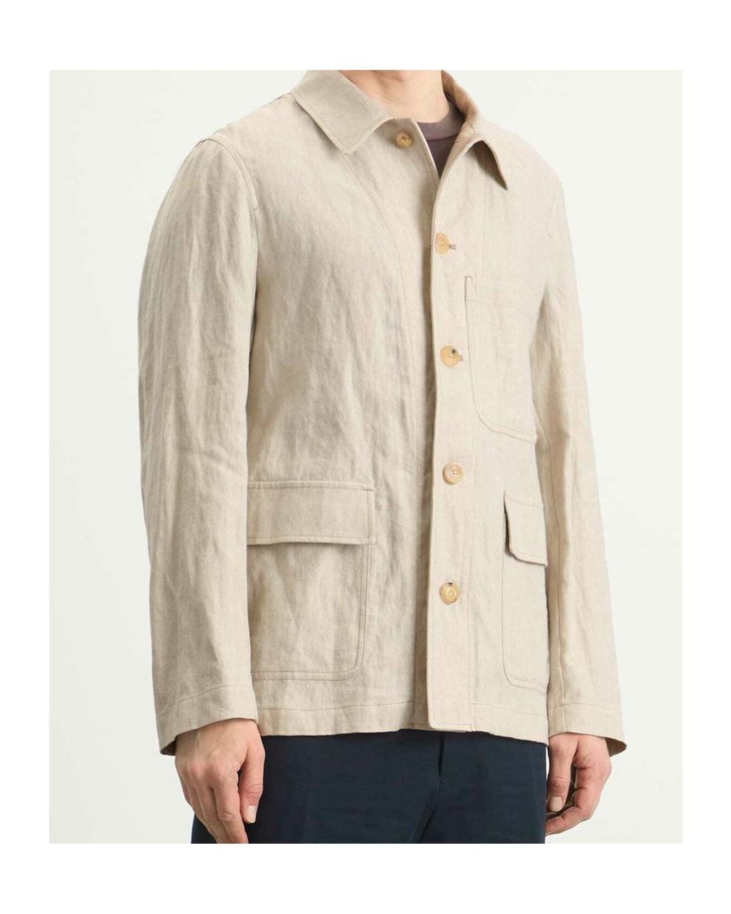 Dries Van Noten Natural Buttoned Jacket for men